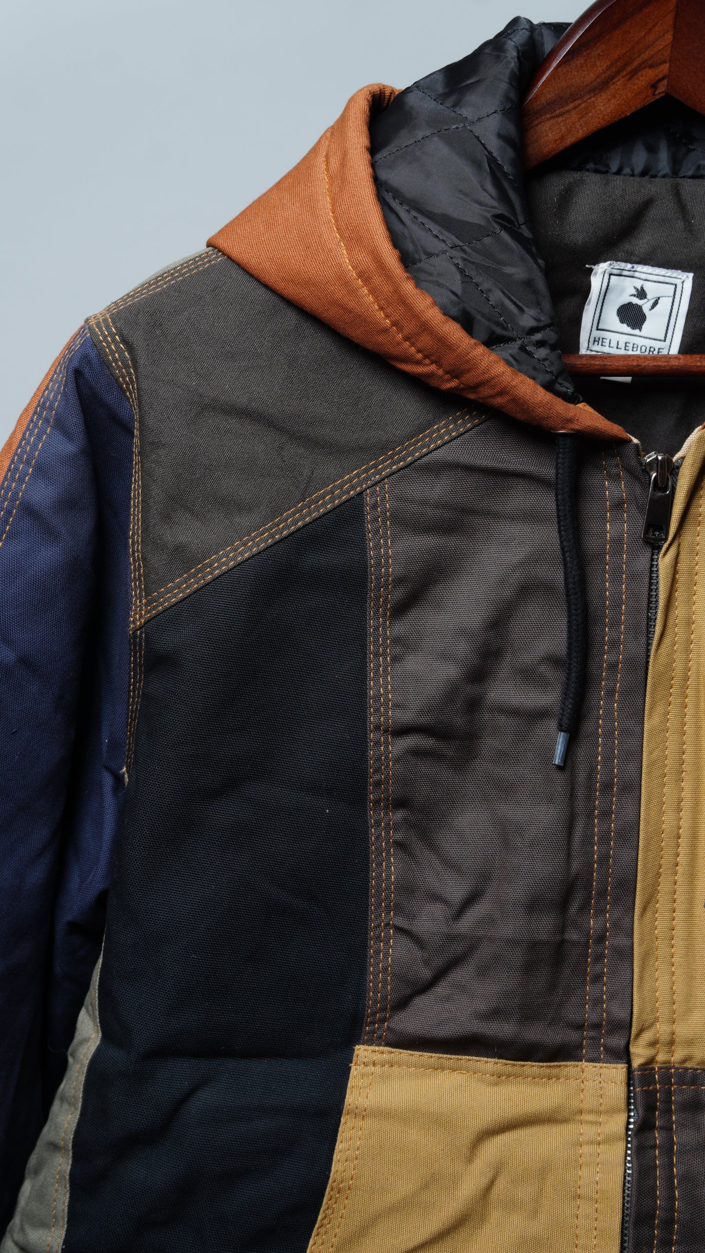 Workwear Colorblock Hooded Jacket Size M