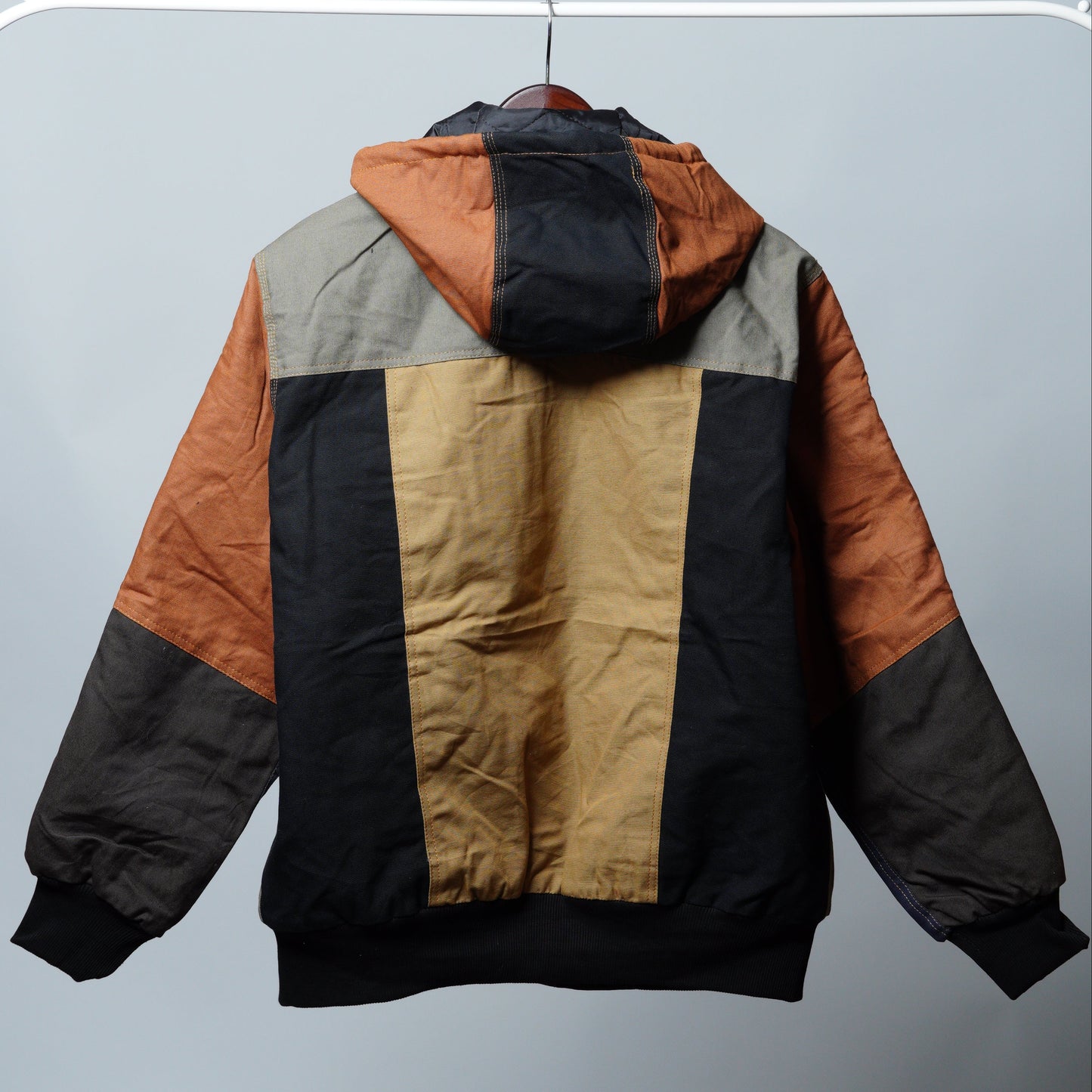 Workwear Colorblock Hooded Jacket Size M