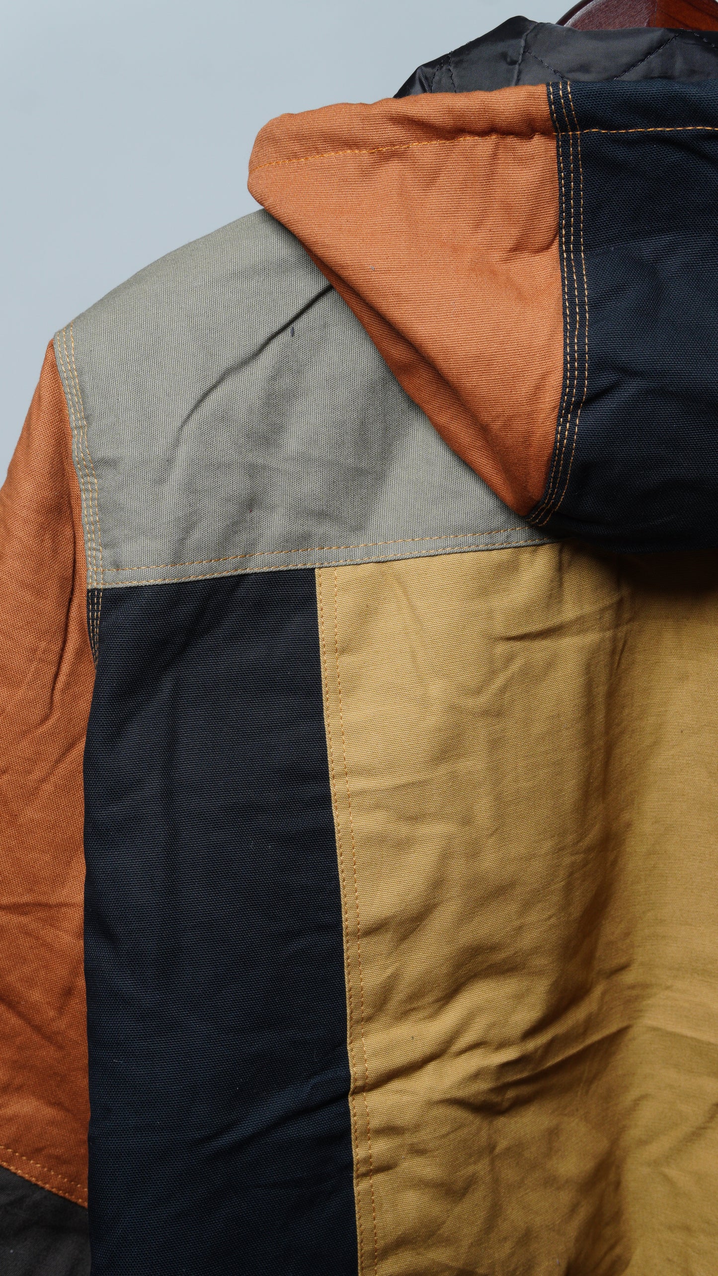 Workwear Colorblock Hooded Jacket Size M