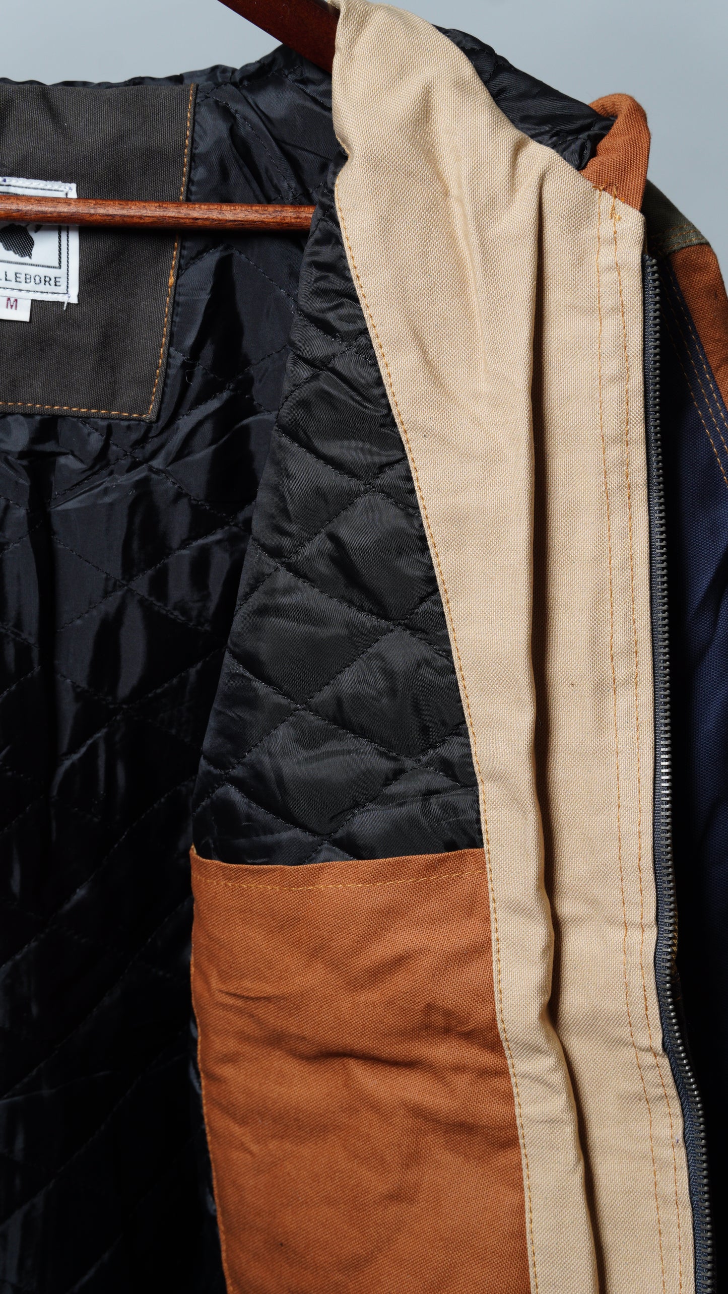 Workwear Colorblock Hooded Jacket Size M