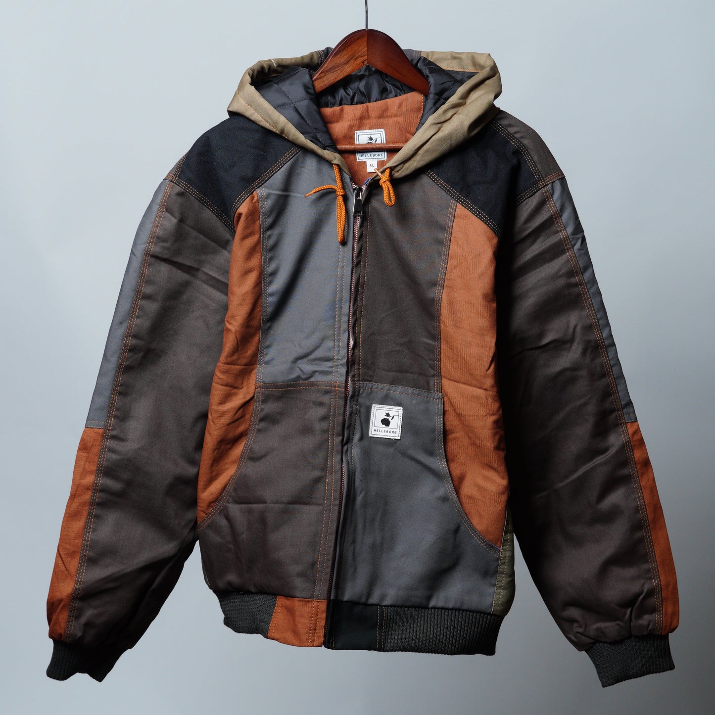 Workwear Colorblock Hooded Jacket Size XL