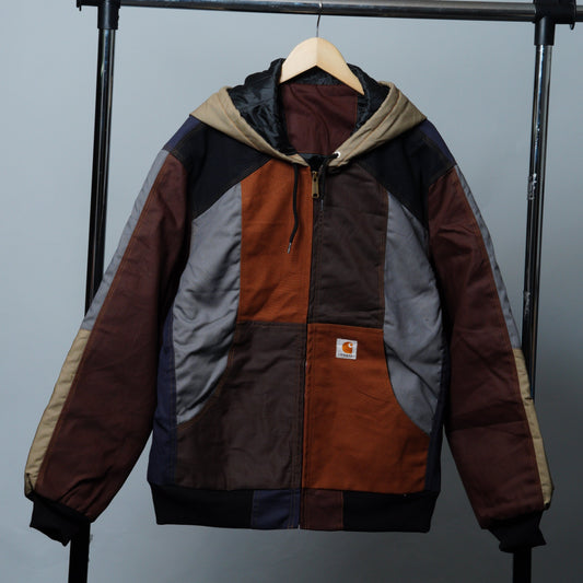 Workwear Colorblock Hooded Jacket Size L