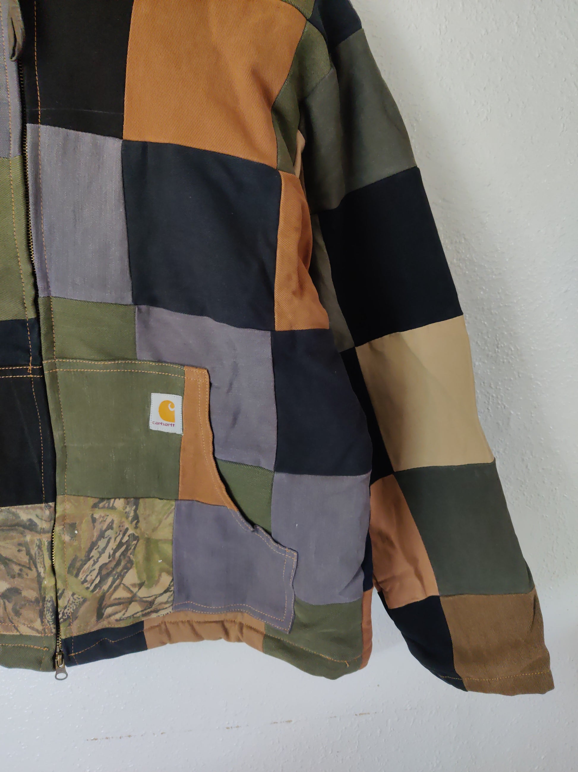 Upcycled Camo Jacket With Patches / Reworked Vintage Military