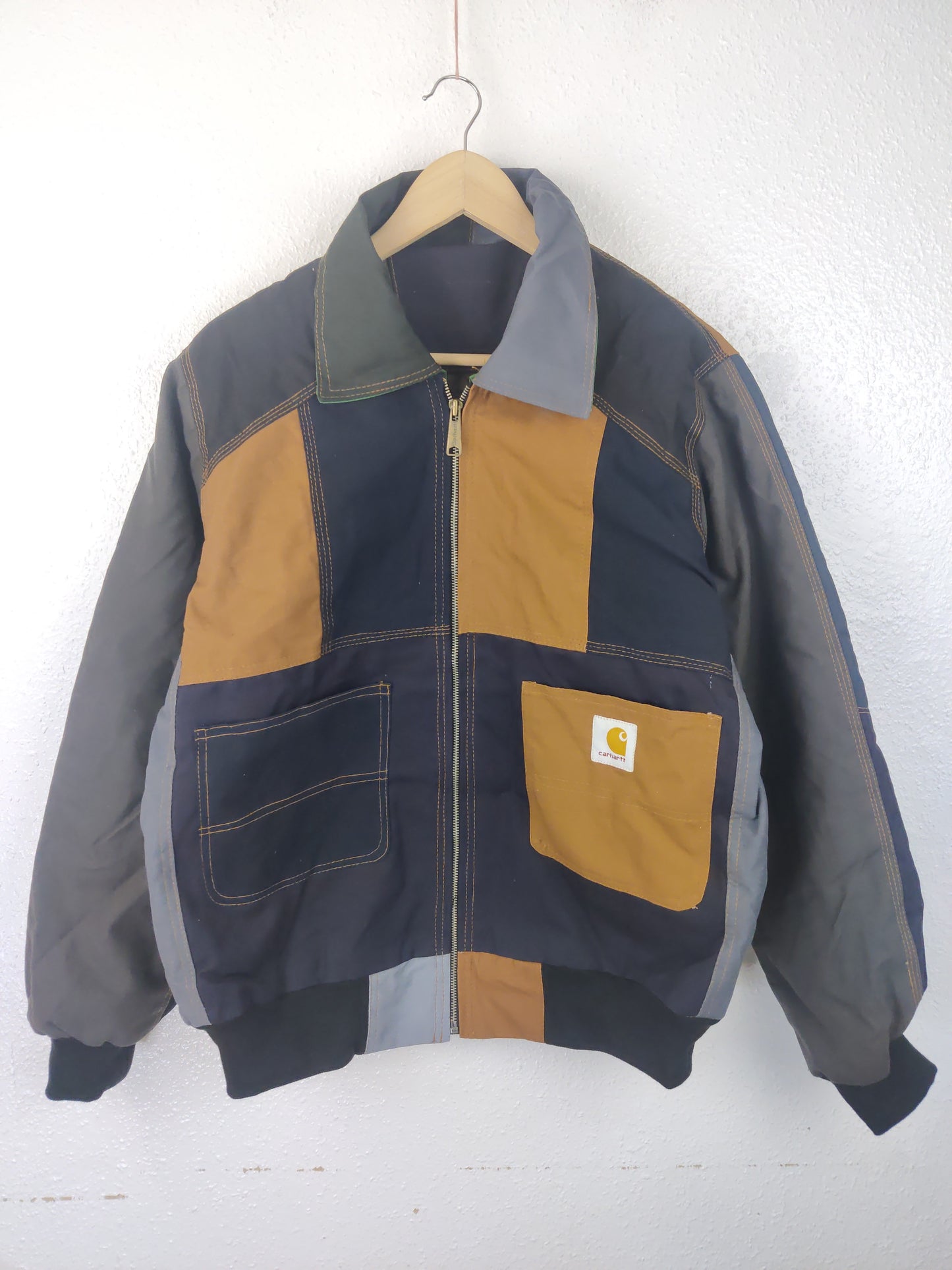 Patch Pocket Colorblock Jacket Size M