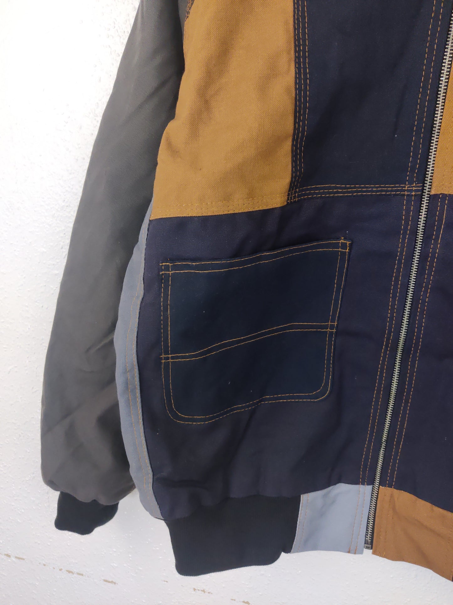 Patch Pocket Colorblock Jacket Size M