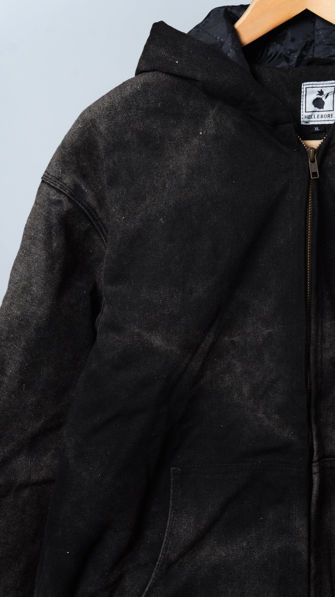 Acid Wash Hooded Jacket - The Hellebore Shop