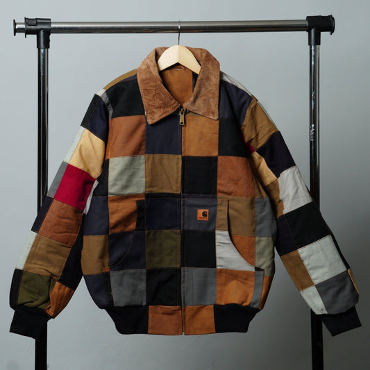 Checkered Patchwork Jacket Size M - The Hellebore Shop