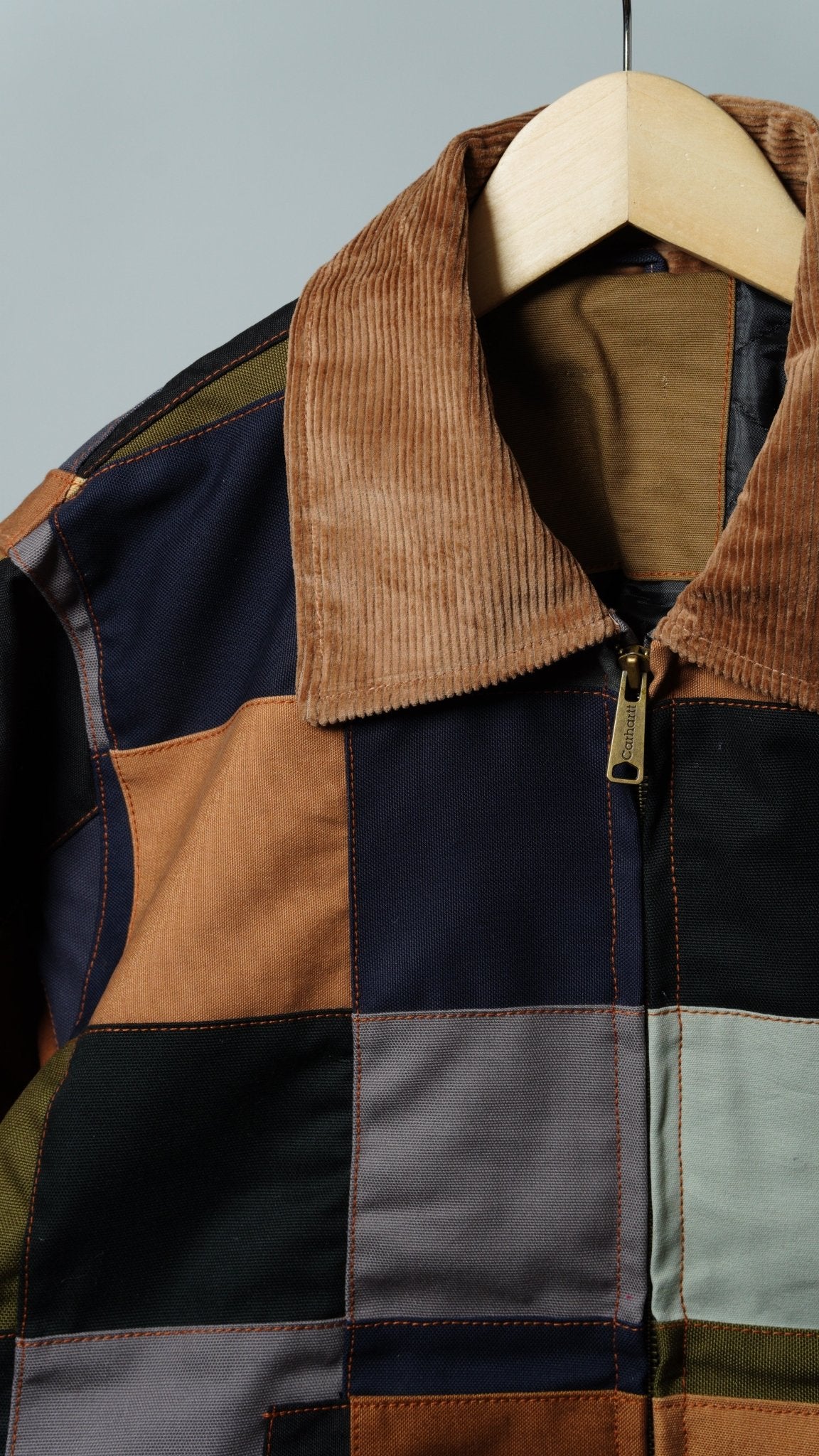 Checkered Patchwork Jacket Size M - The Hellebore Shop