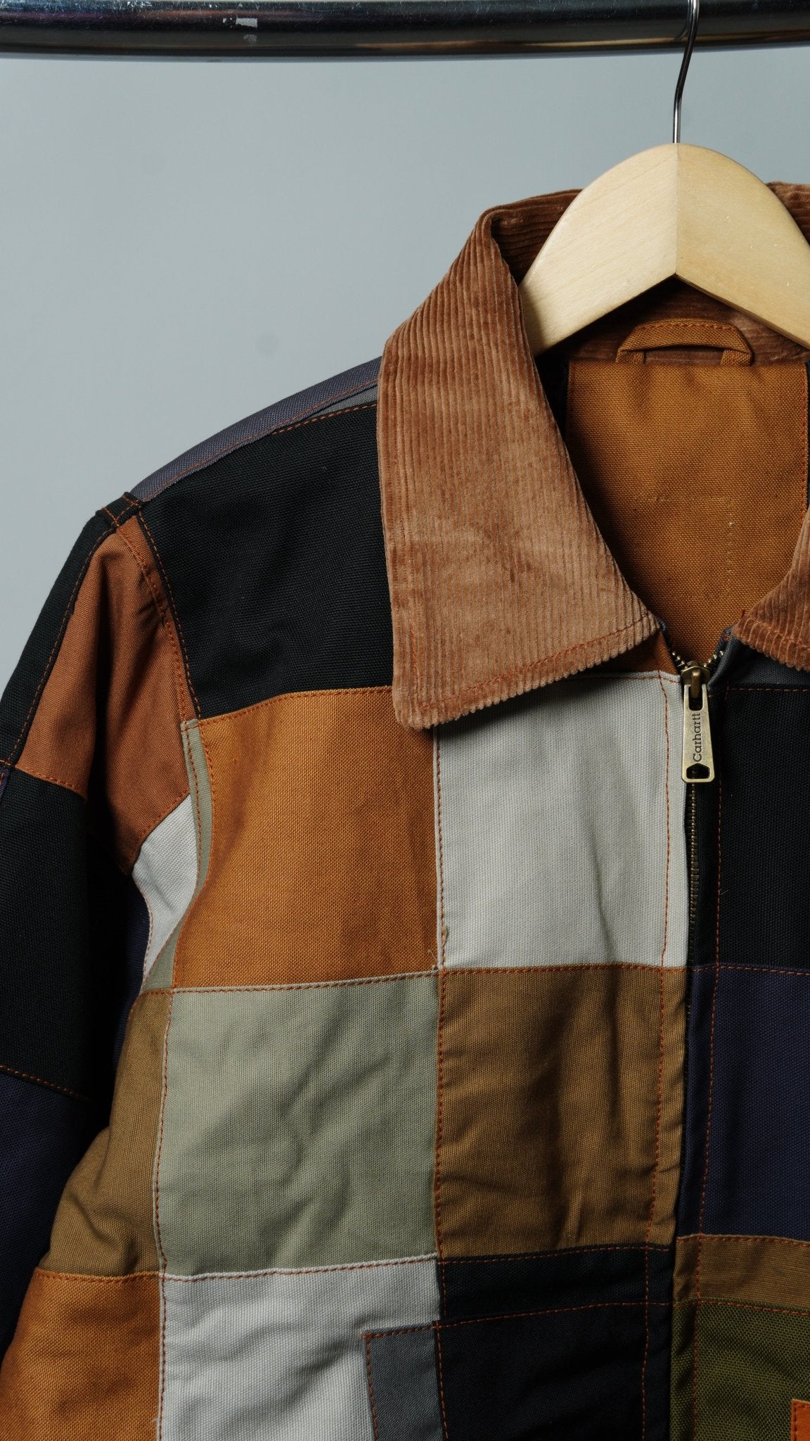 Checkered Patchwork Jacket Size M - The Hellebore Shop