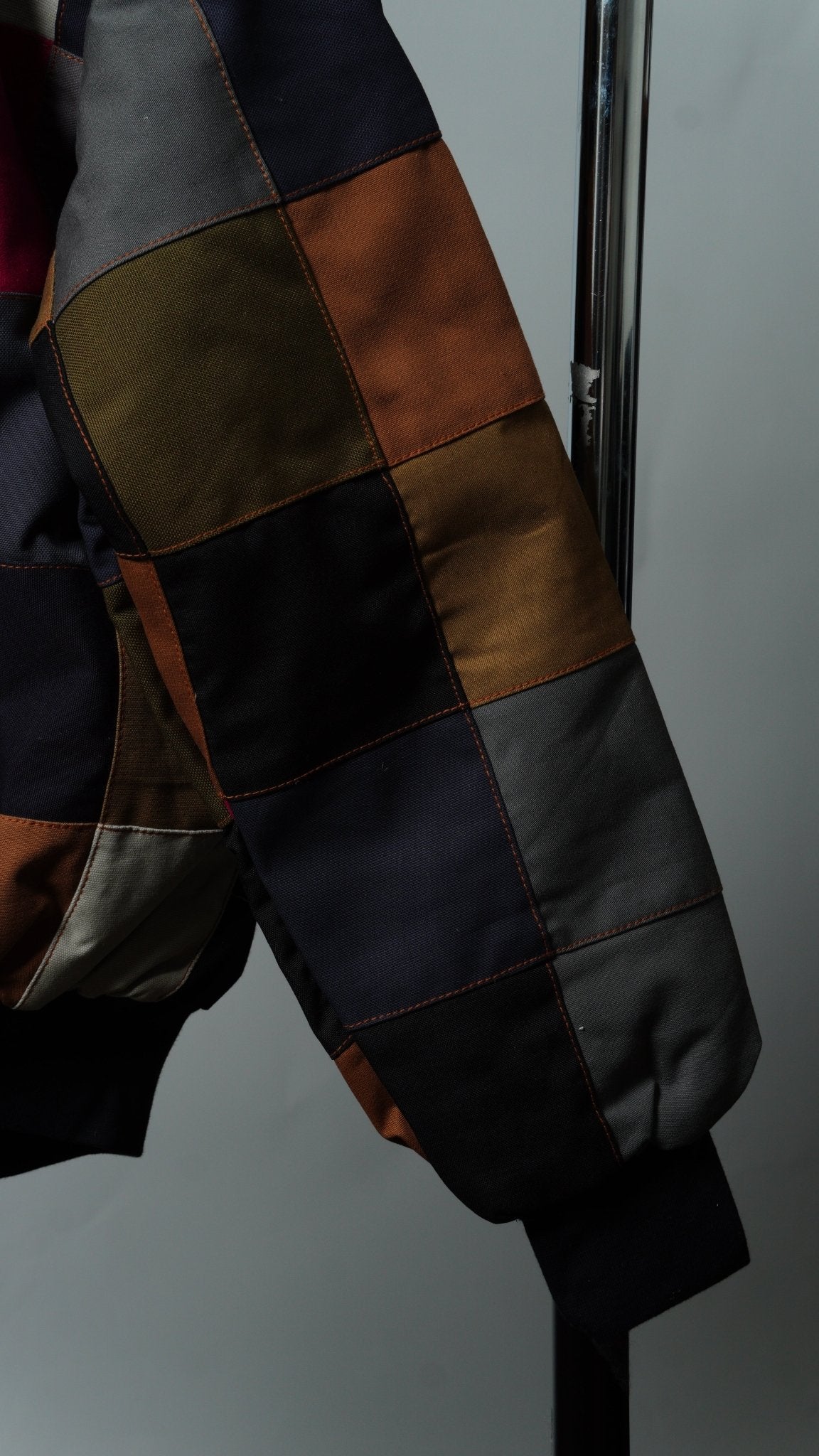 Checkered Patchwork Jacket Size M - The Hellebore Shop