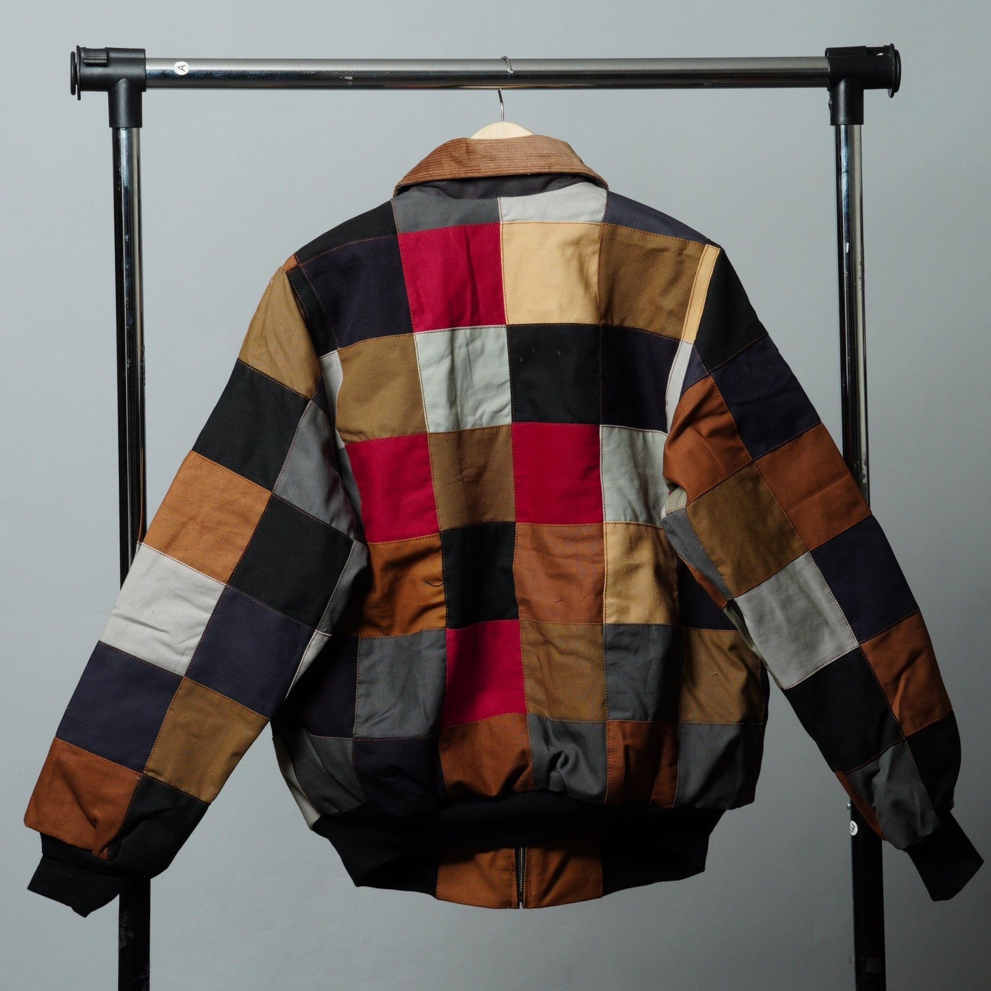 Checkered Patchwork Jacket Size M - The Hellebore Shop