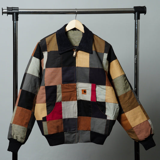 Checkered Patchwork Jacket Size M - The Hellebore Shop