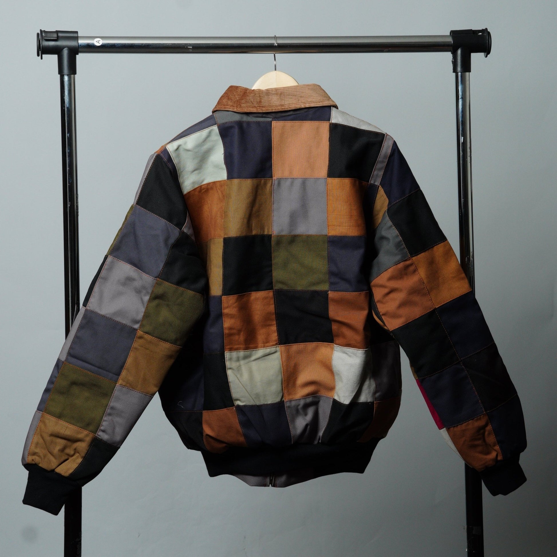 Checkered Patchwork Jacket Size M - The Hellebore Shop