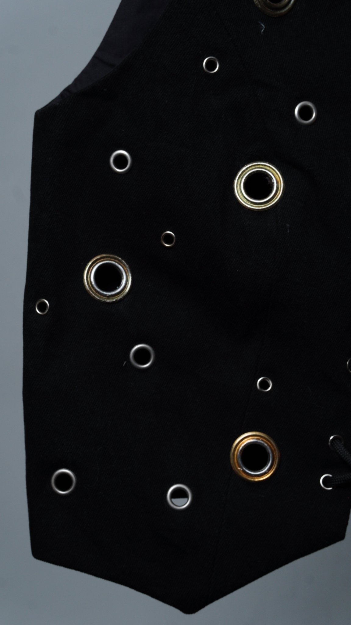 Denim Grommet Lace Up Vest - The Hellebore Shop