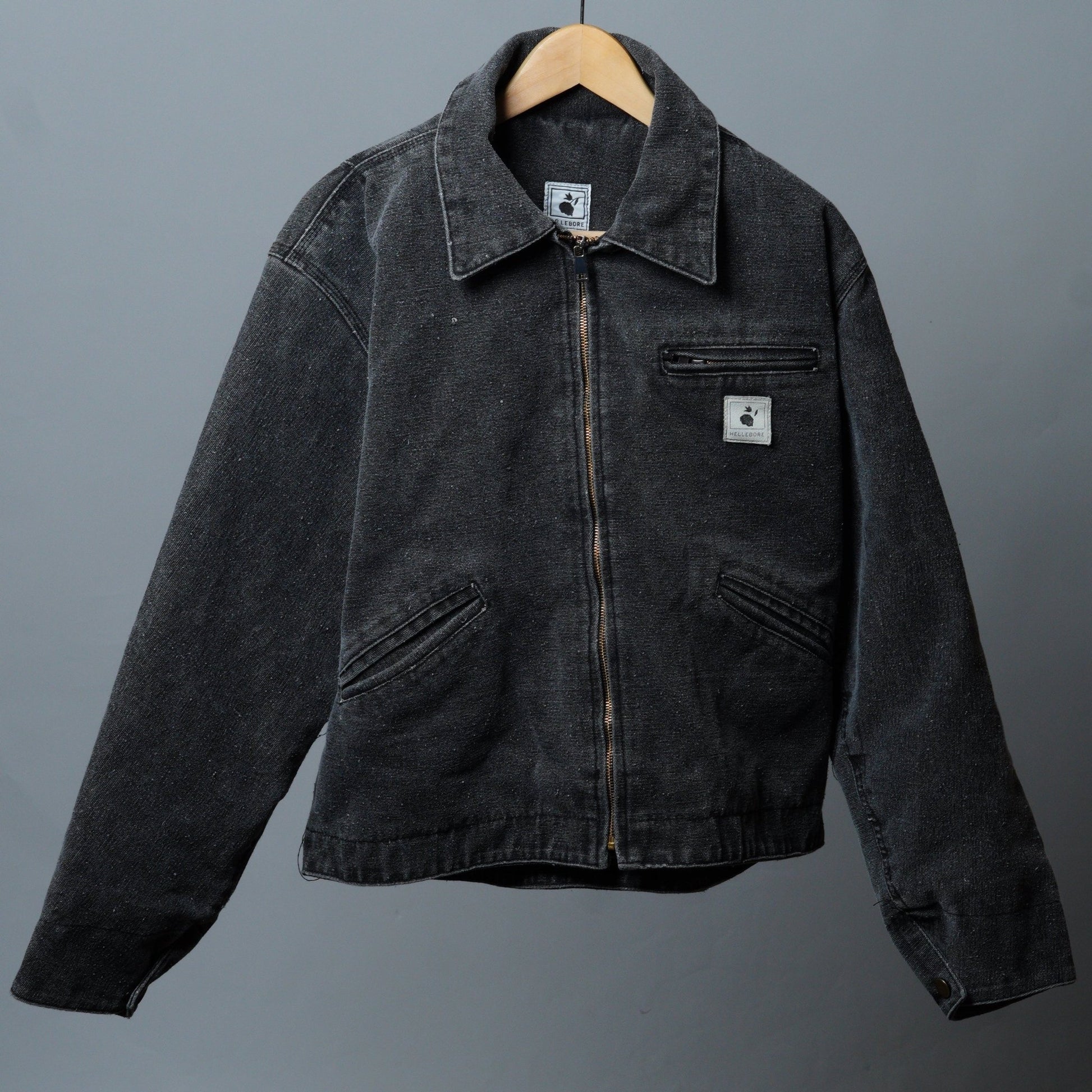 Gray Heavy Weight Cropped Trucker Jacket - The Hellebore Shop