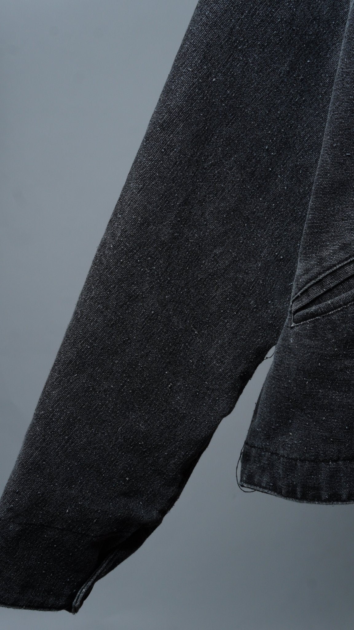 Gray Heavy Weight Cropped Trucker Jacket - The Hellebore Shop