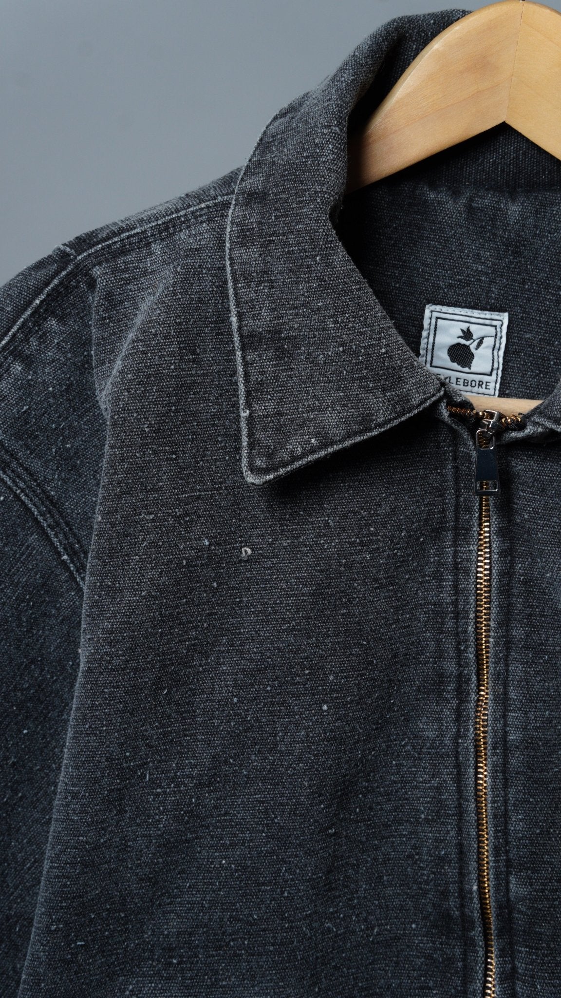 Gray Heavy Weight Cropped Trucker Jacket - The Hellebore Shop