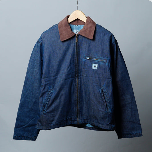 Upcycled Denim Jacket Size M - The Hellebore Shop