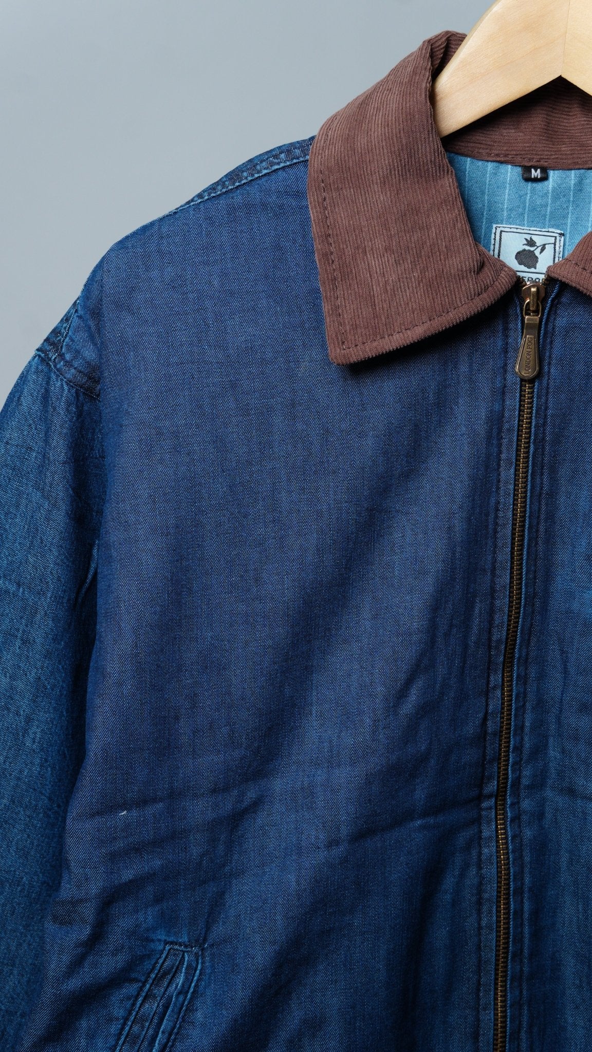 Upcycled Denim Jacket Size M - The Hellebore Shop