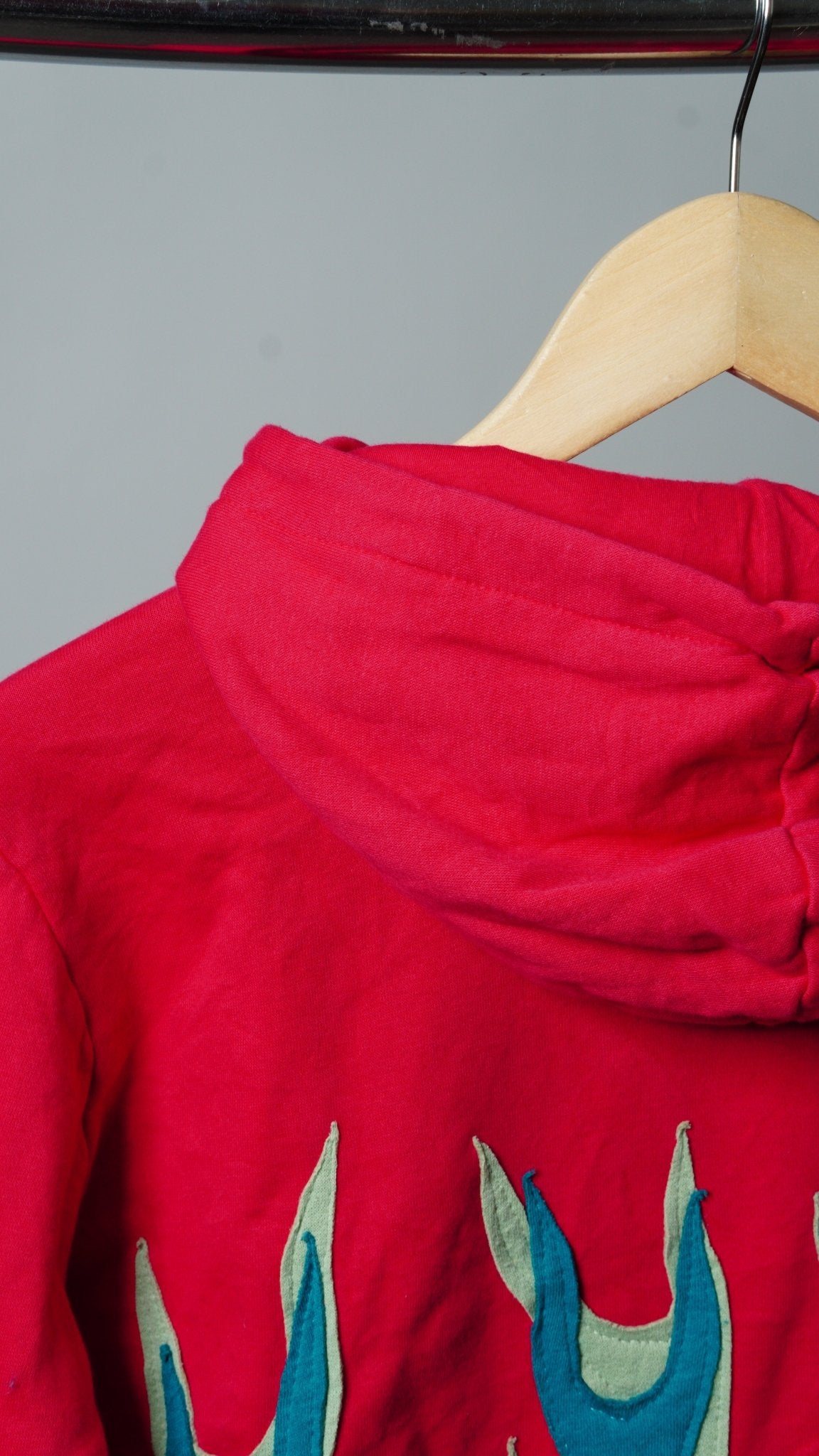 Upcycled Flame Sweatshirt Size Youth L (10 - 12) Girls - The Hellebore Shop