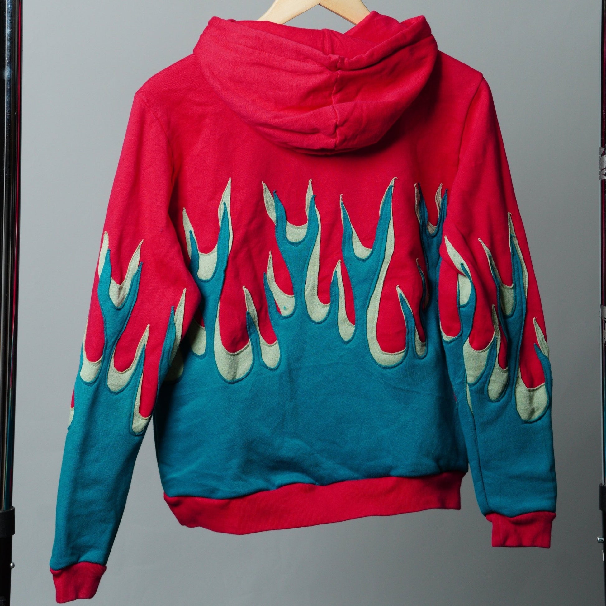 Upcycled Flame Sweatshirt Size Youth L (10 - 12) Girls - The Hellebore Shop