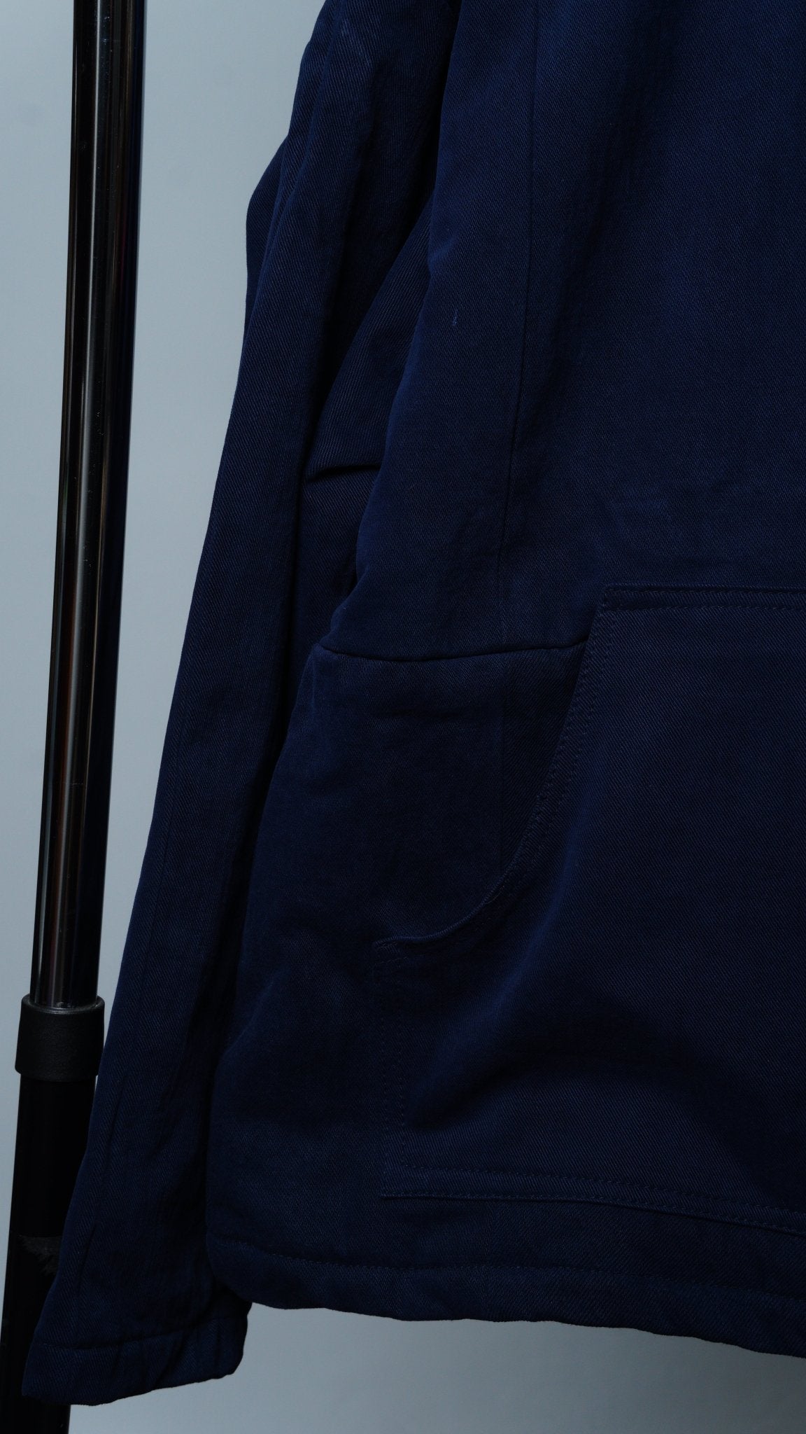 Upcycled Navy Blue Box Stitch Jacket - The Hellebore Shop