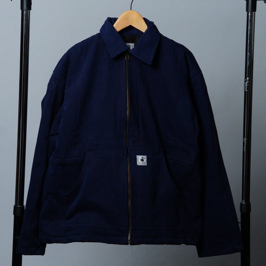 Upcycled Navy Blue Box Stitch Jacket - The Hellebore Shop