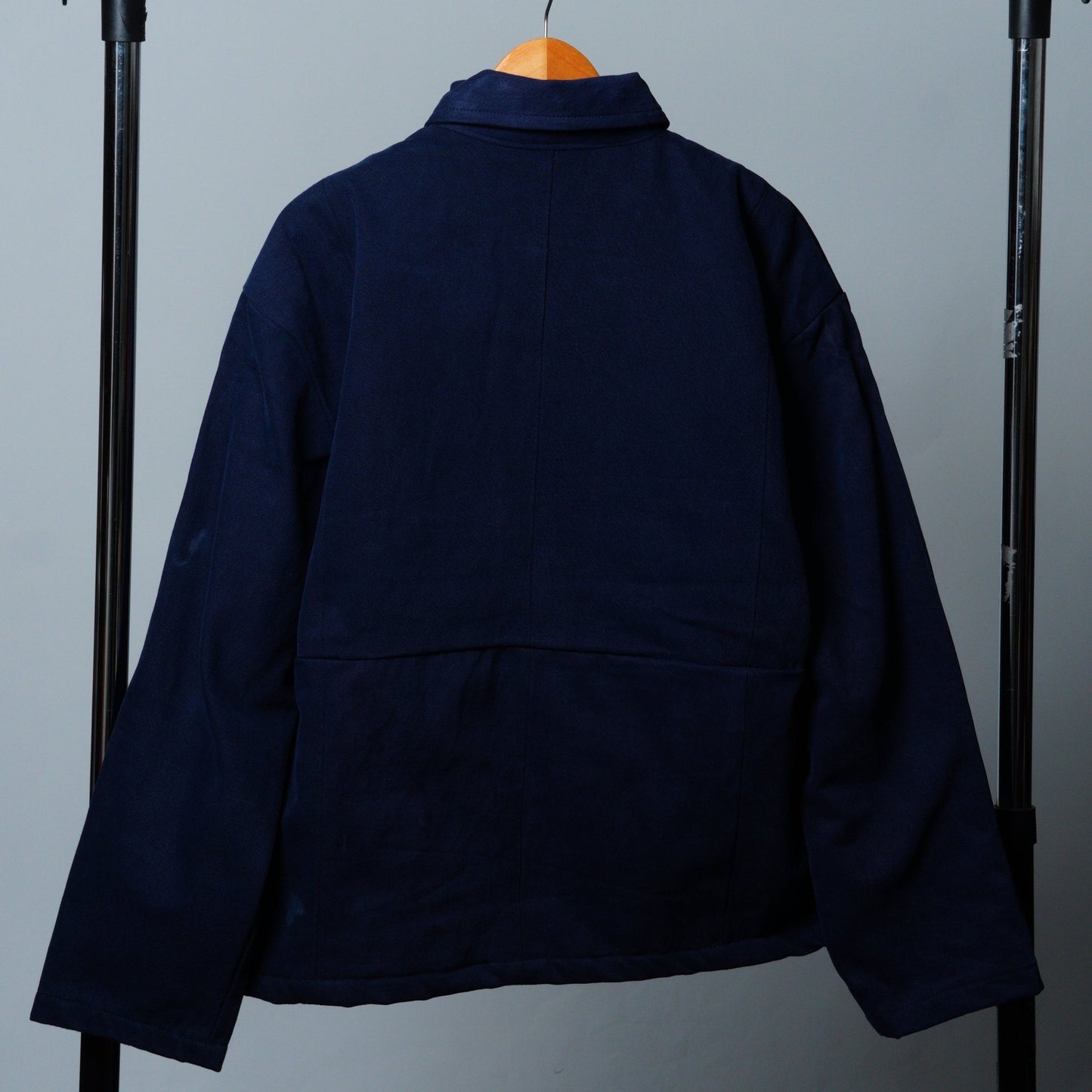 Upcycled Navy Blue Box Stitch Jacket - The Hellebore Shop