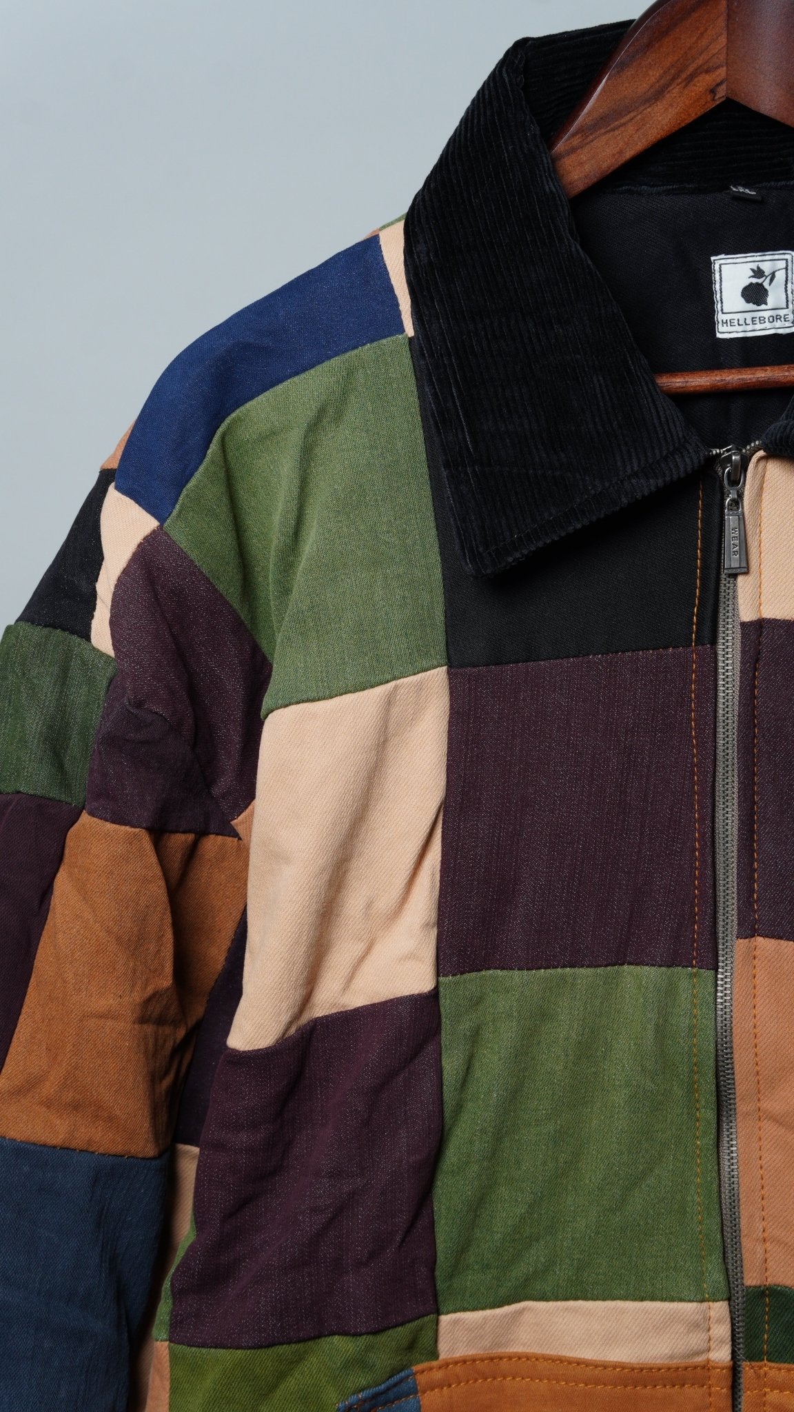 Upcycled Patchwork Jacket Size 3XL - The Hellebore Shop