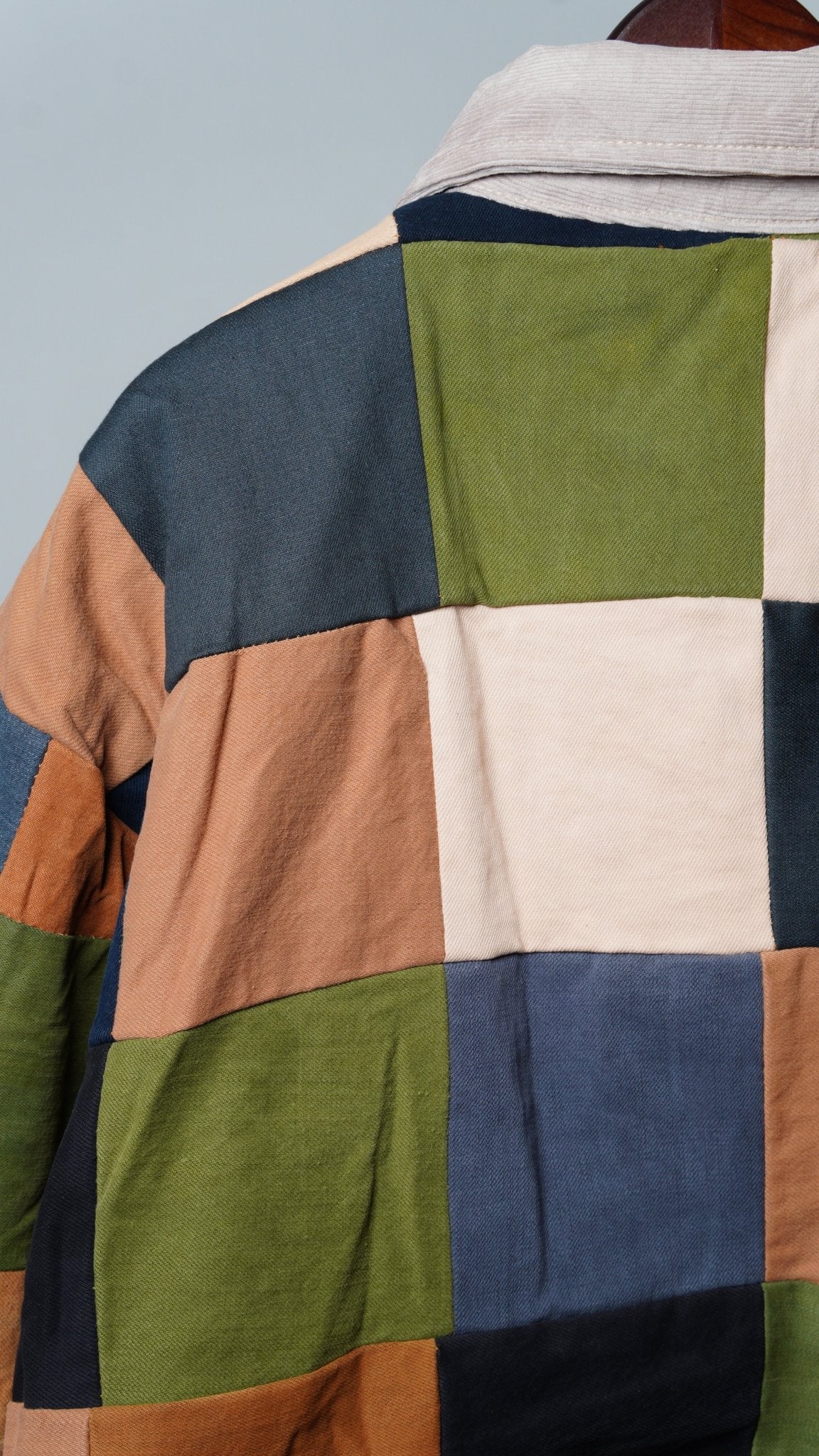 Upcycled Patchwork Jacket Size 4XL - The Hellebore Shop