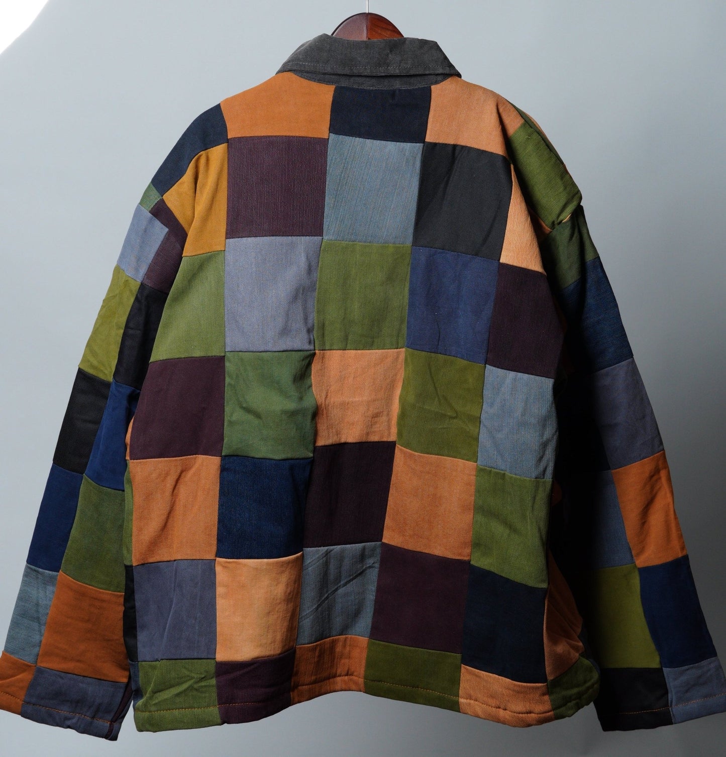 Upcycled Patchwork Jacket Size 4XL - The Hellebore Shop