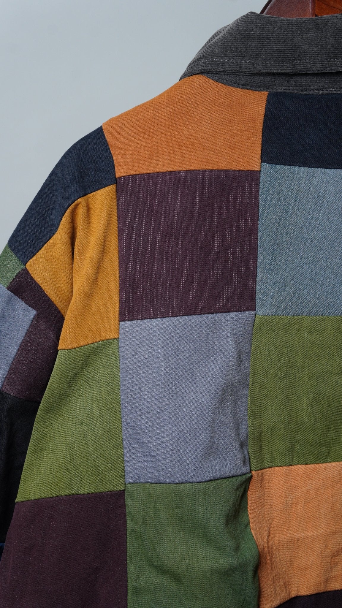 Upcycled Patchwork Jacket Size 4XL - The Hellebore Shop