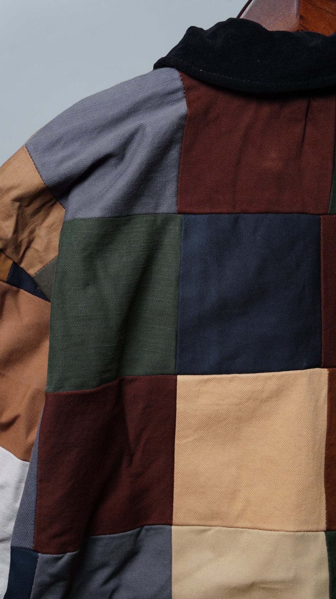 Upcycled Patchwork Jacket Size L - The Hellebore Shop