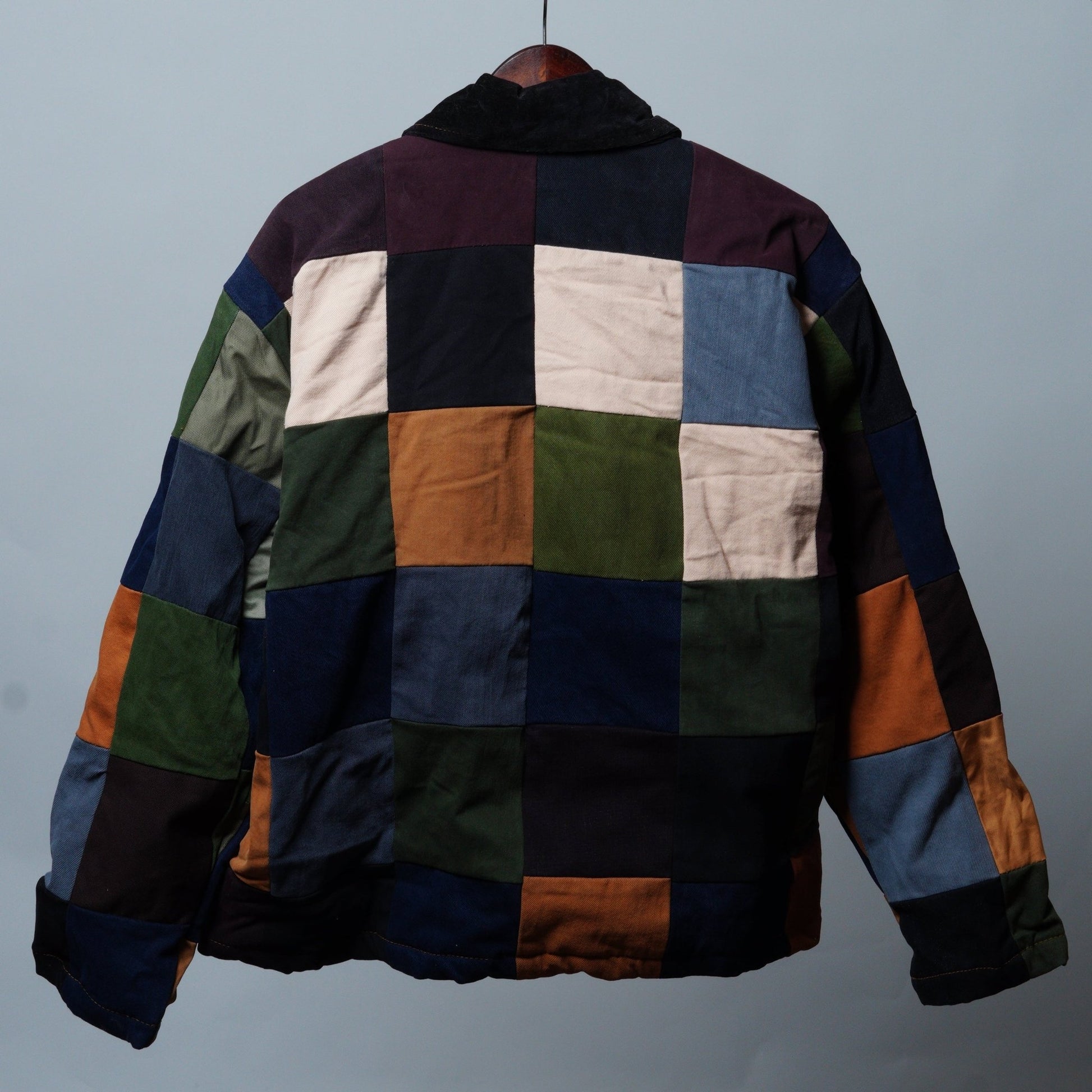 Upcycled Patchwork Jacket Size L - The Hellebore Shop