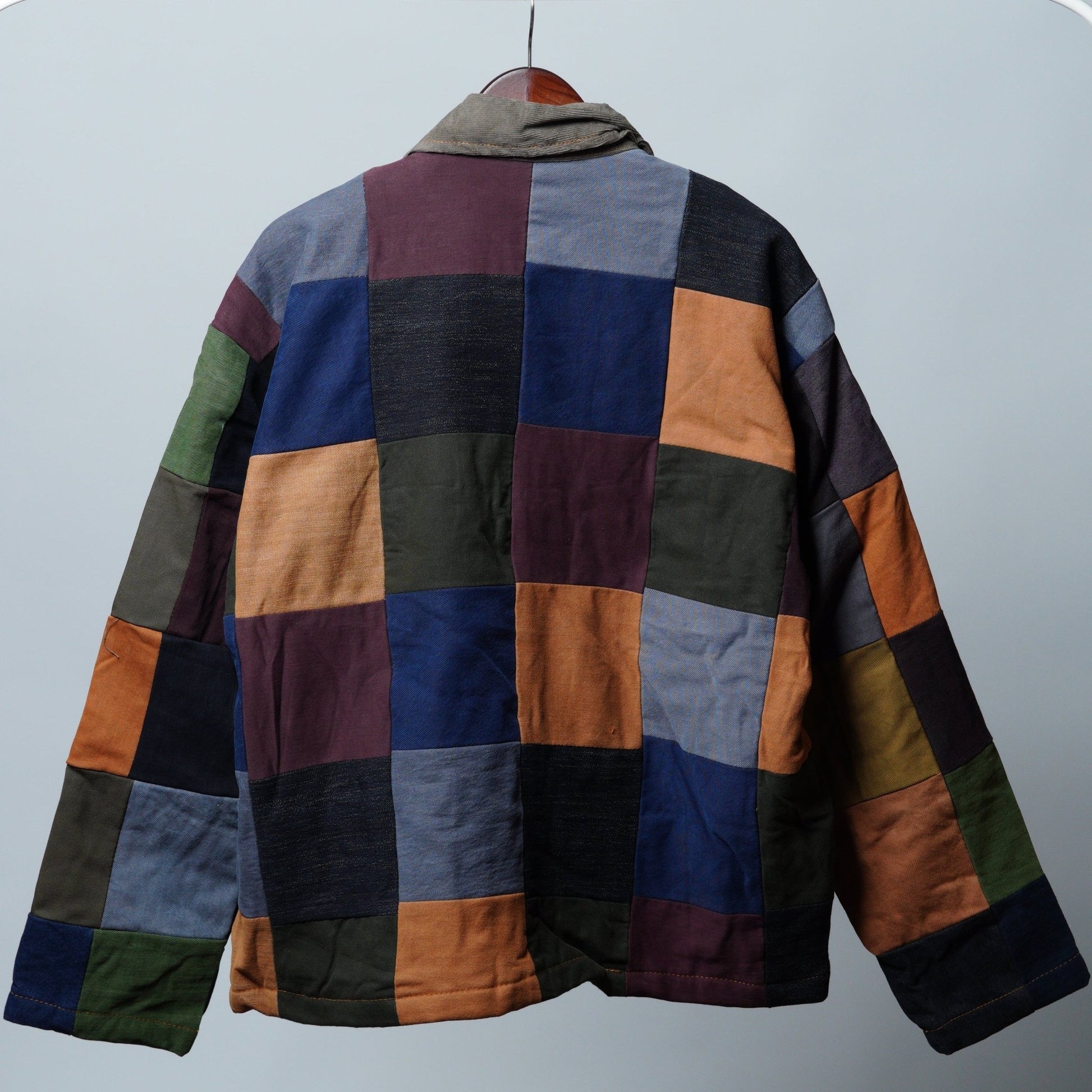 Upcycled Patchwork Jacket Size L - The Hellebore Shop