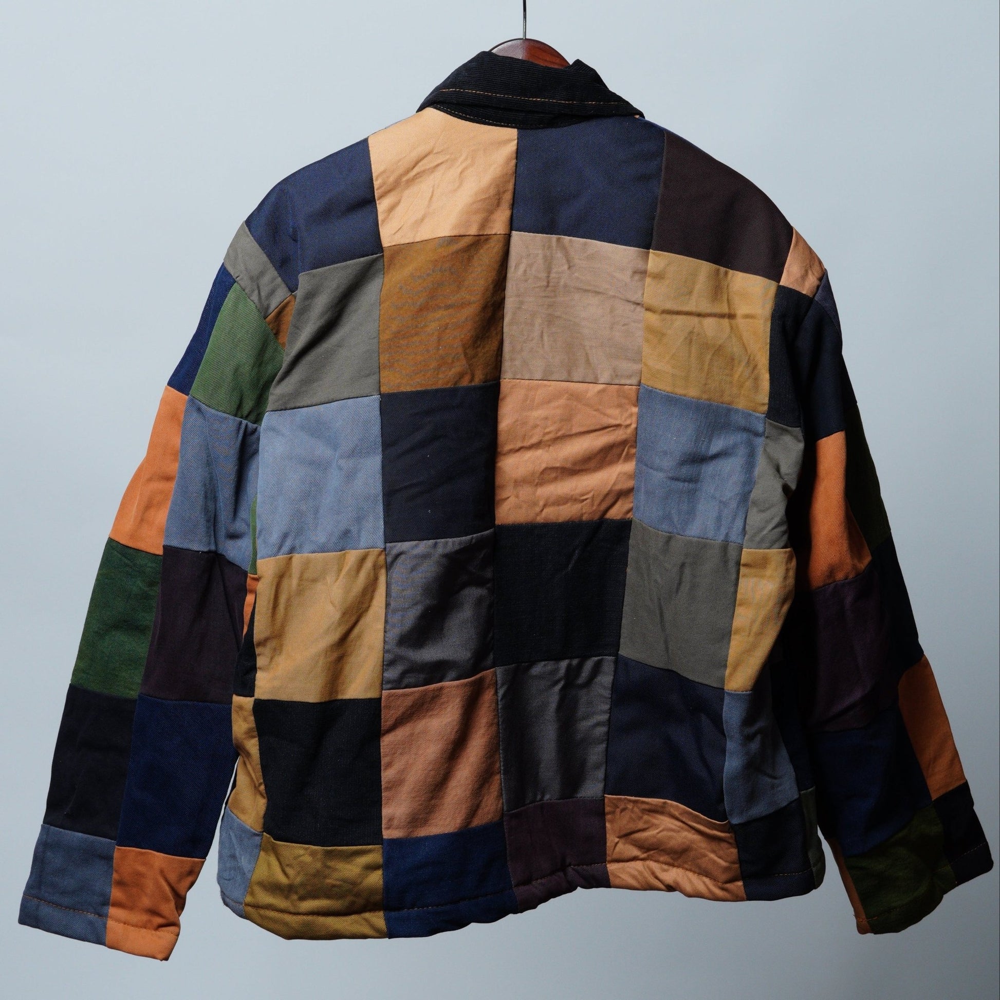Upcycled Patchwork Jacket Size L - The Hellebore Shop
