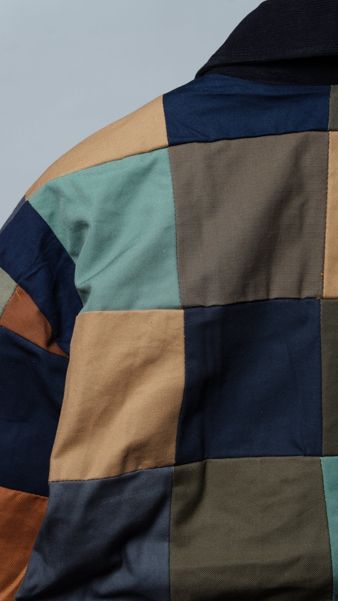Upcycled Patchwork Jacket Size L - The Hellebore Shop