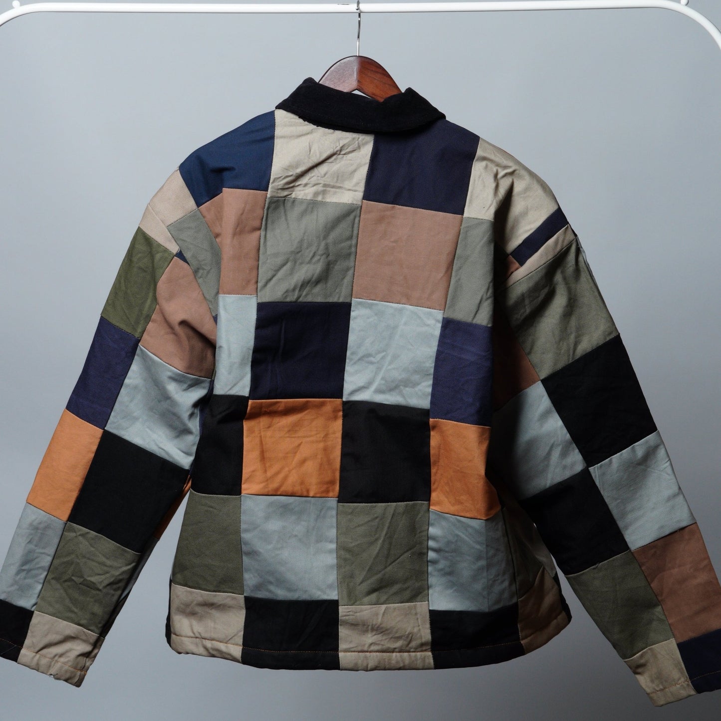 Upcycled Patchwork Jacket Size L - The Hellebore Shop