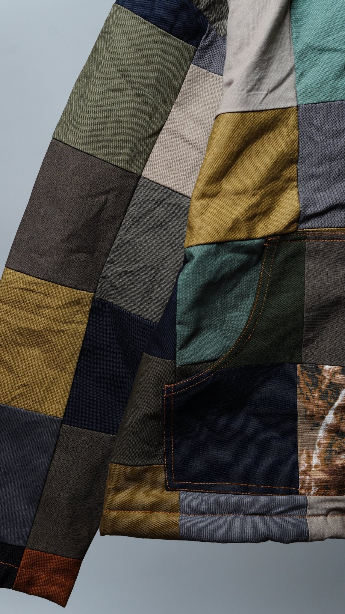 Upcycled Patchwork Jacket Size L - The Hellebore Shop