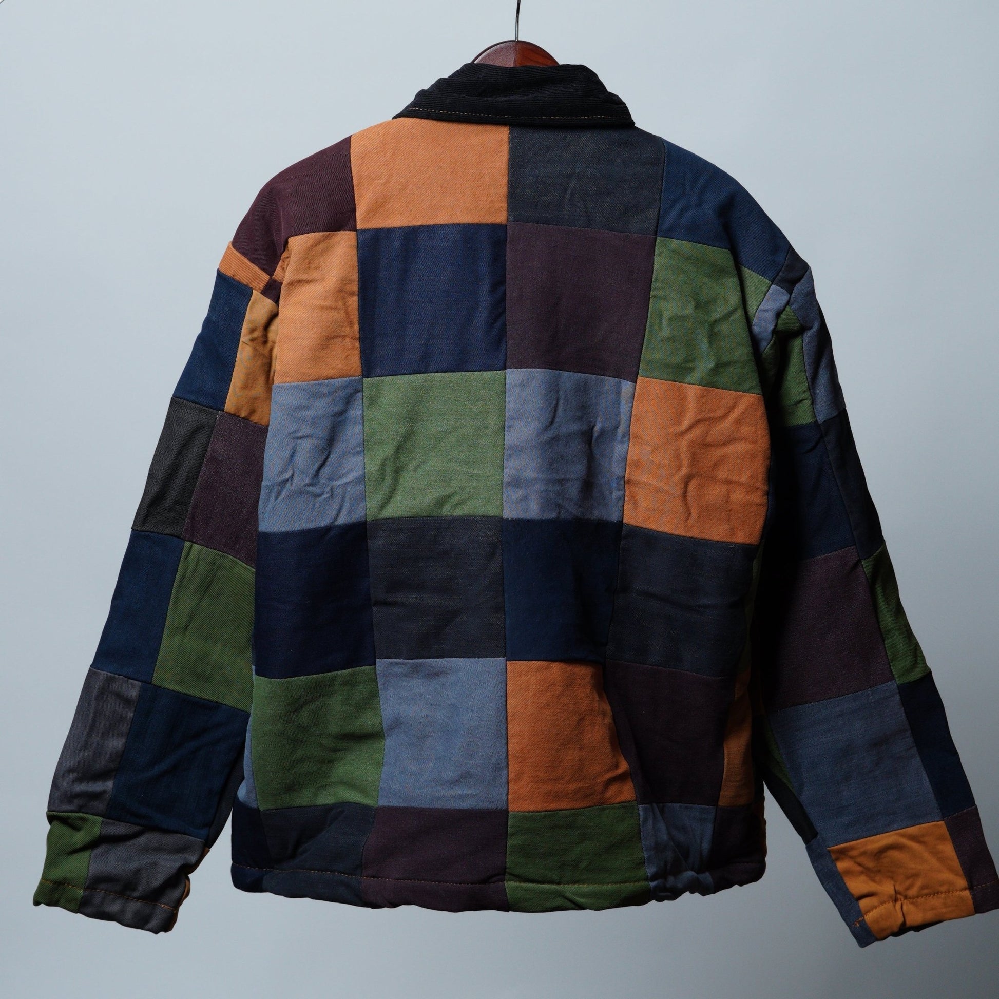 Upcycled Patchwork Jacket Size L - The Hellebore Shop