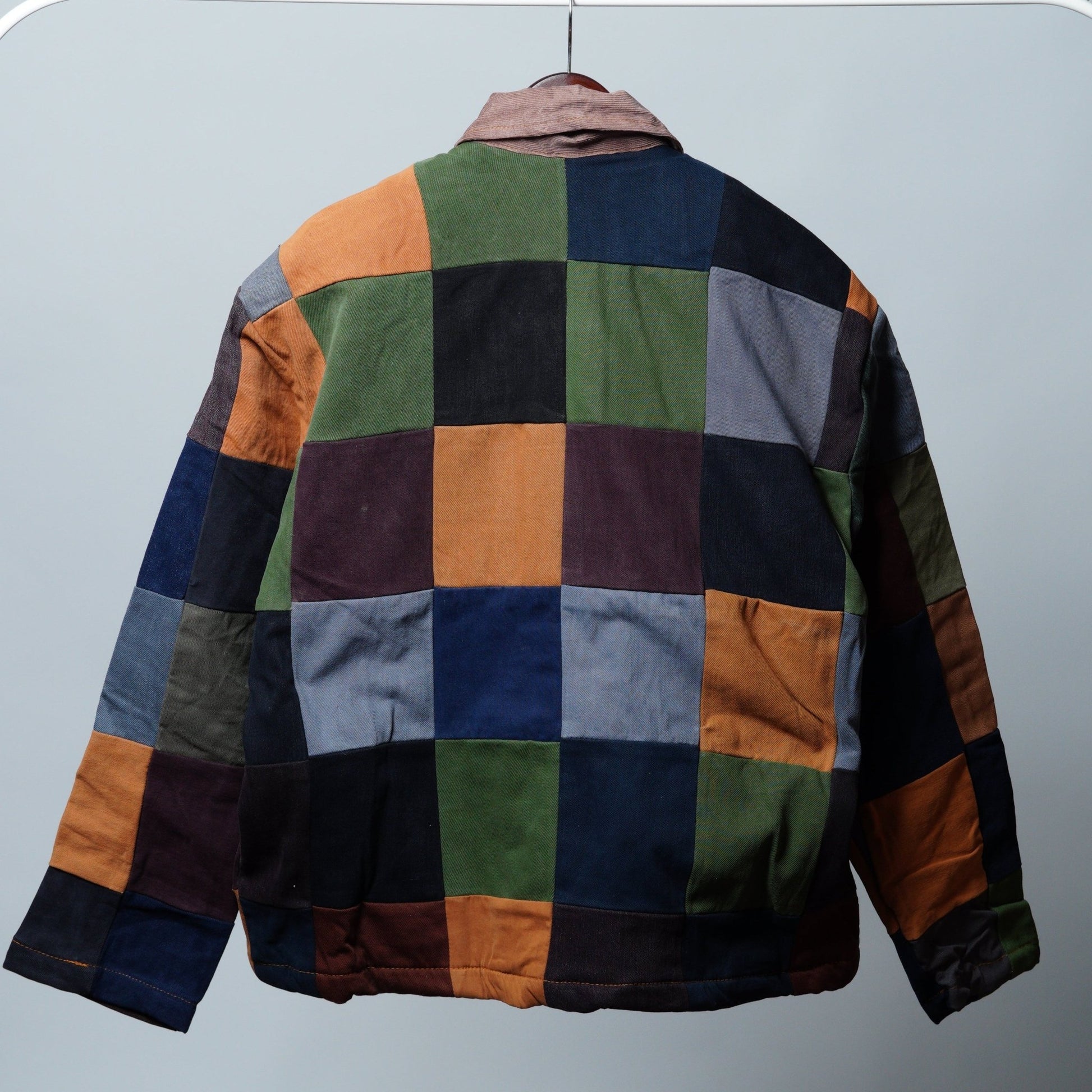 Upcycled Patchwork Jacket Size L - The Hellebore Shop