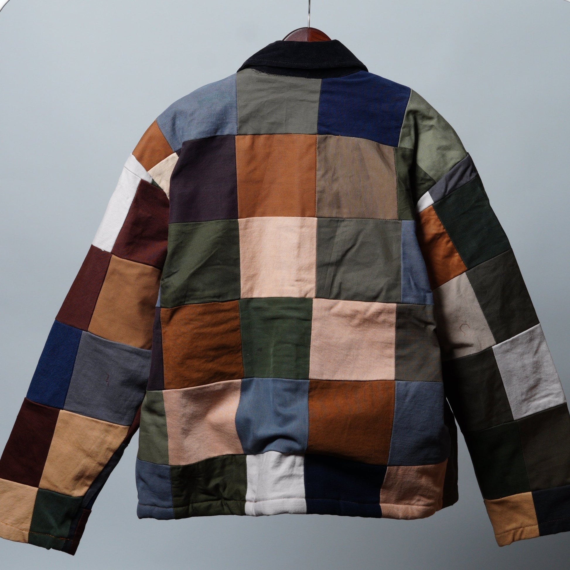 Upcycled Patchwork Jacket Size L - The Hellebore Shop