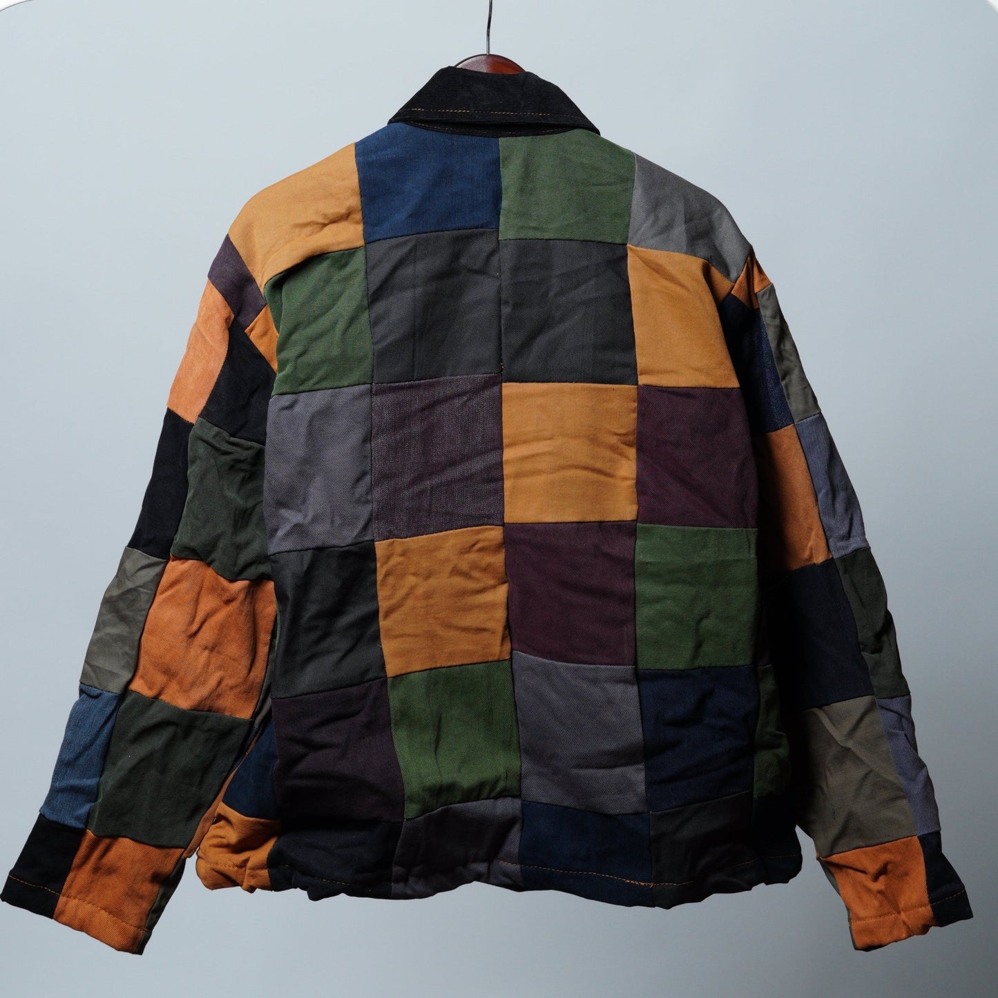 Upcycled Patchwork Jacket Size L - The Hellebore Shop