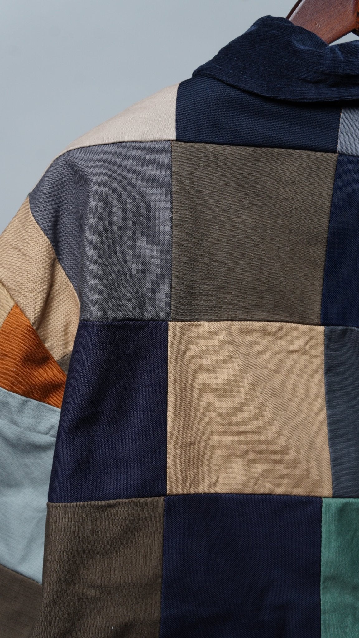 Upcycled Patchwork Jacket Size L - The Hellebore Shop