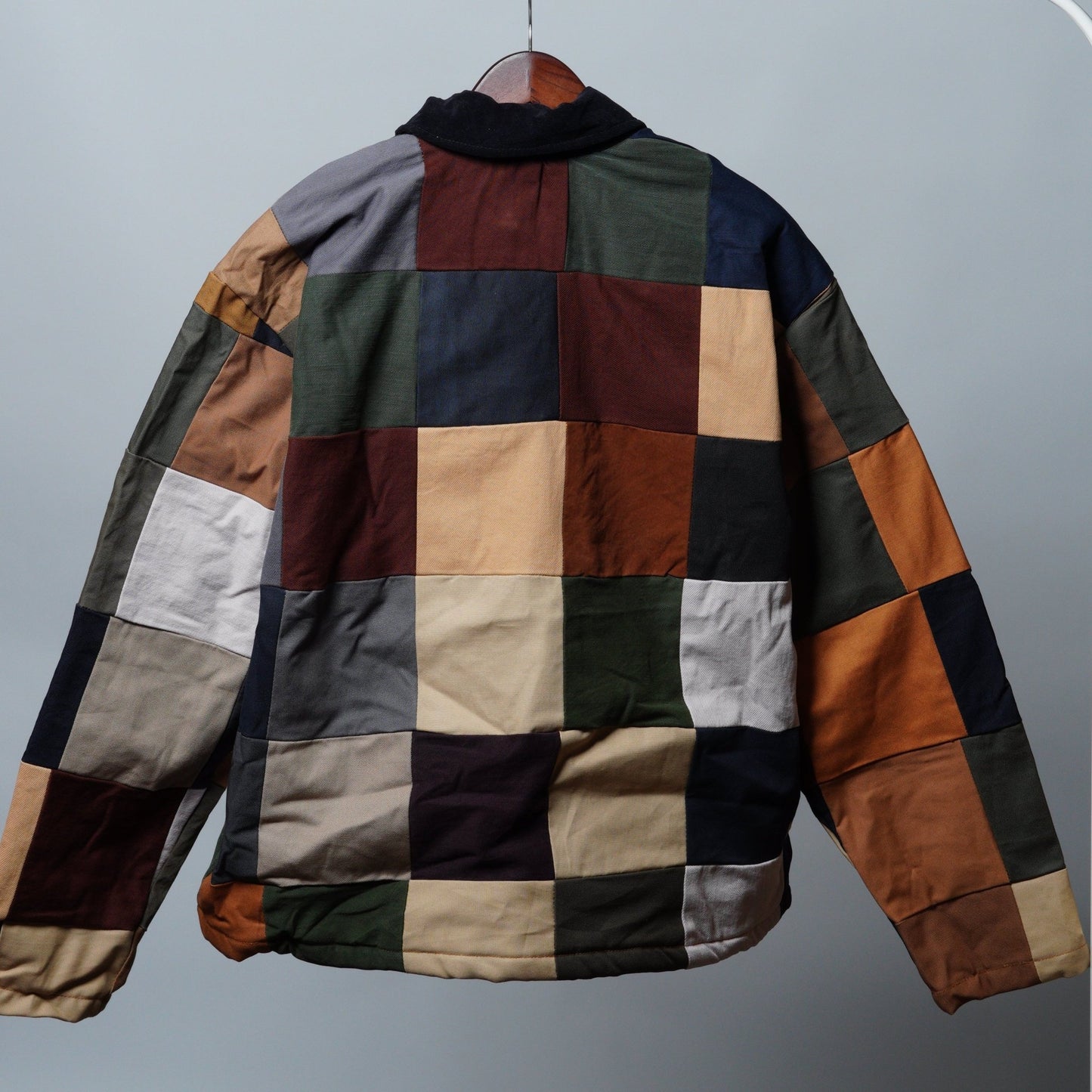 Upcycled Patchwork Jacket Size L - The Hellebore Shop