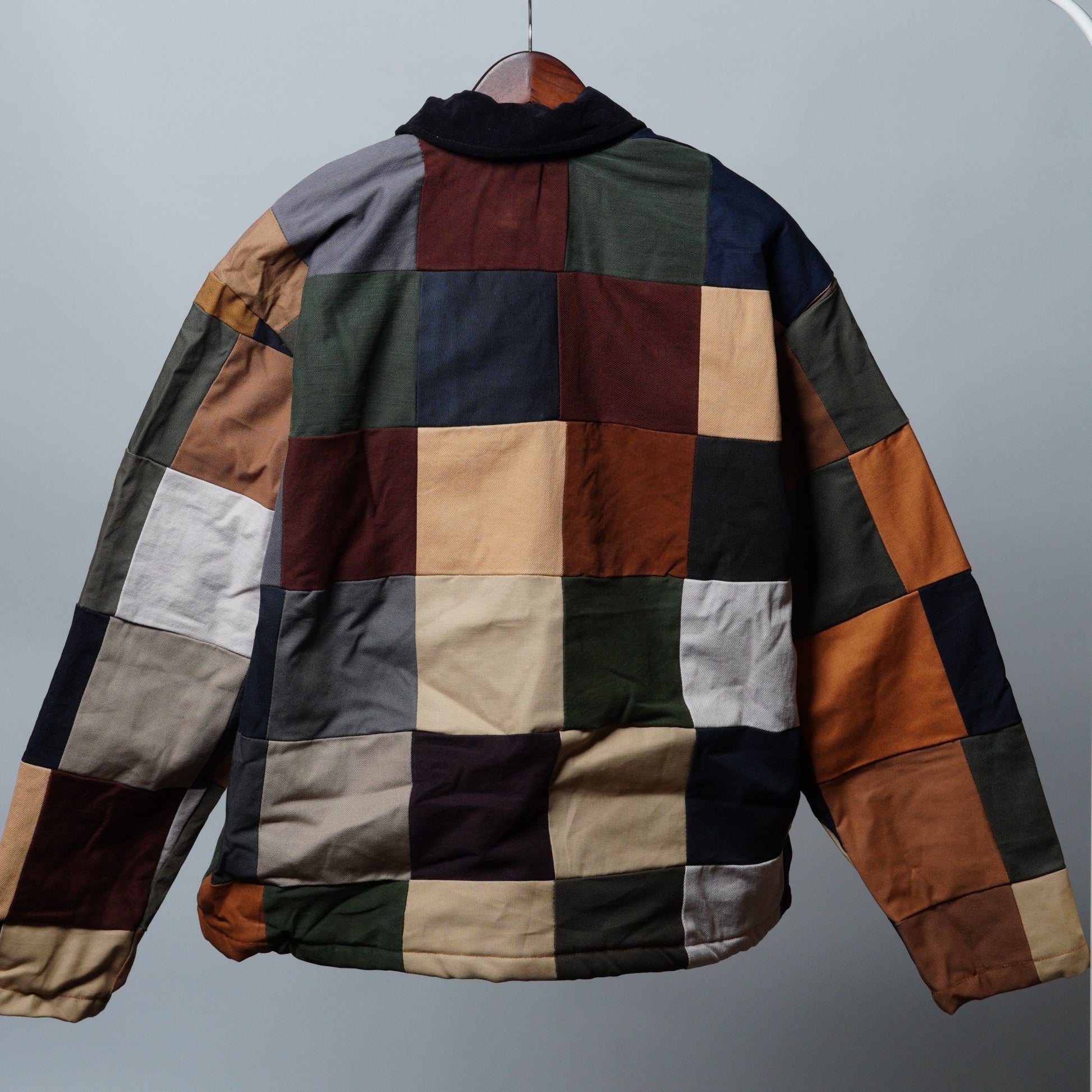 Upcycled Patchwork Jacket Size L - The Hellebore Shop