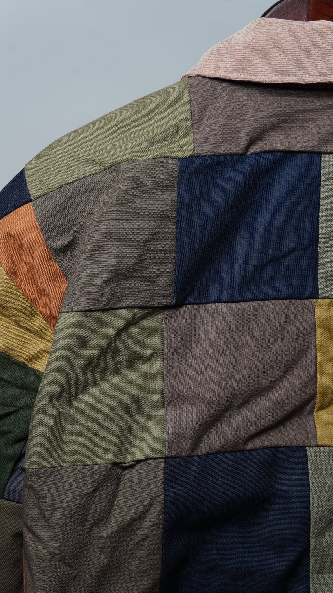 Upcycled Patchwork Jacket Size L - The Hellebore Shop