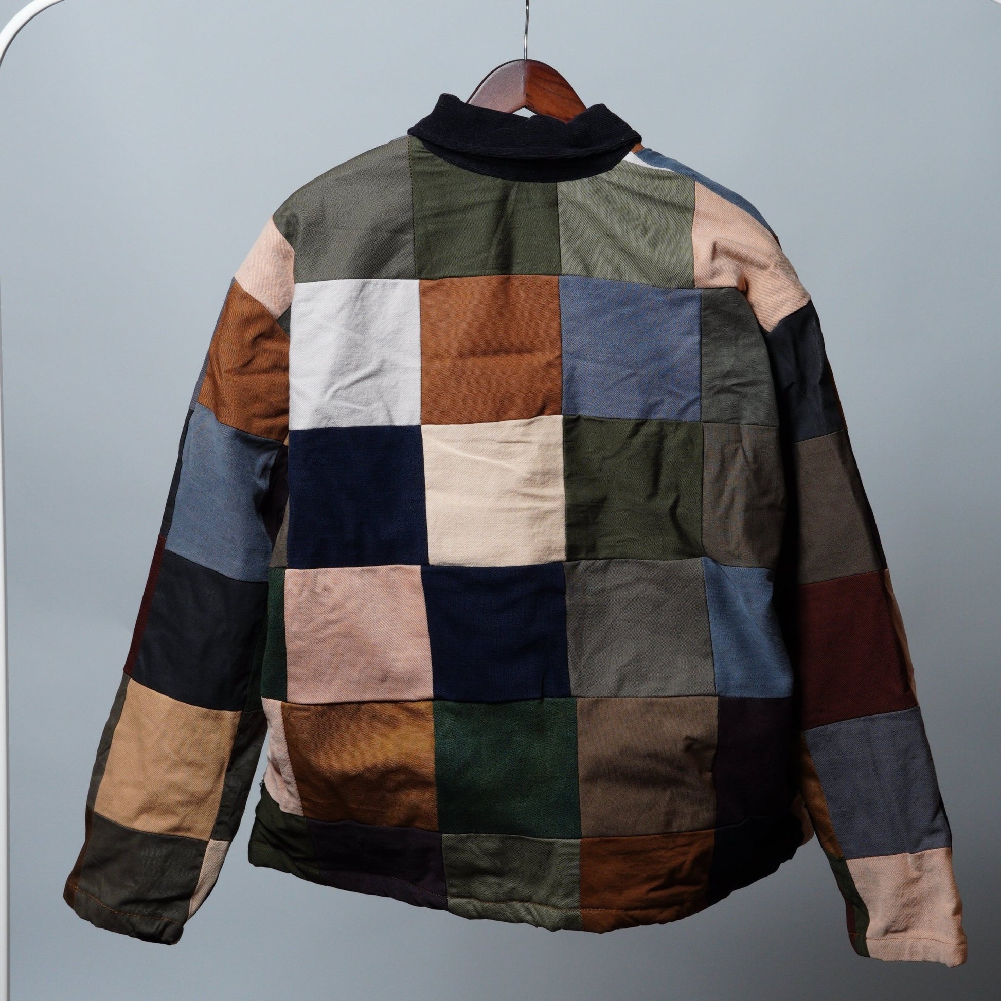 Upcycled Patchwork Jacket Size L - The Hellebore Shop