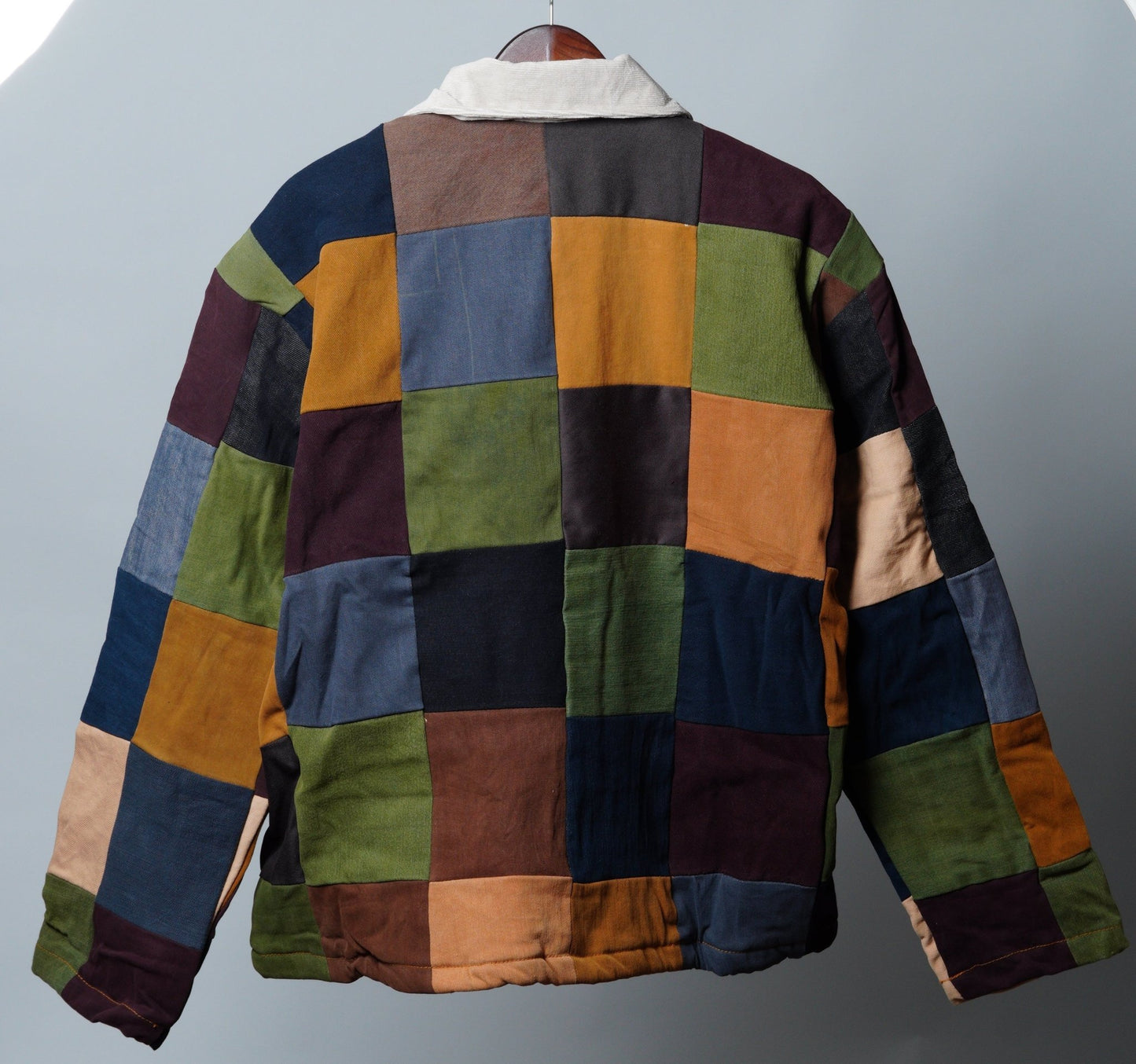 Upcycled Patchwork Jacket Size L - The Hellebore Shop