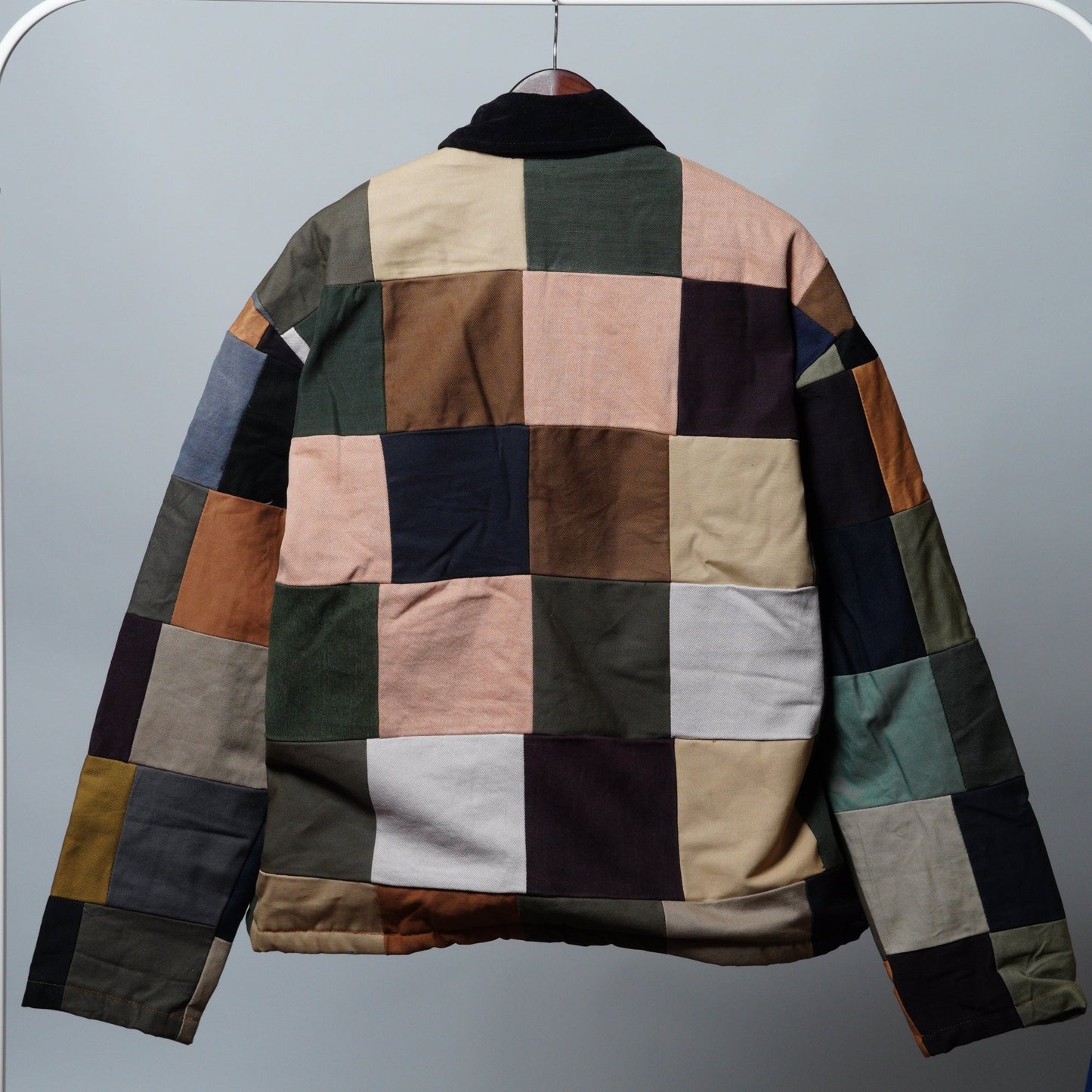 Upcycled Patchwork Jacket Size L - The Hellebore Shop